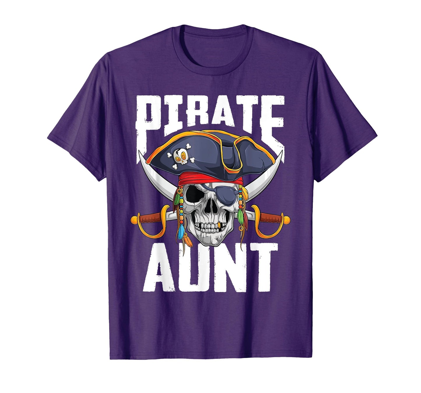 Family Skull Pirate Aunt Jolly Roger Crossbones Flag T-Shirt