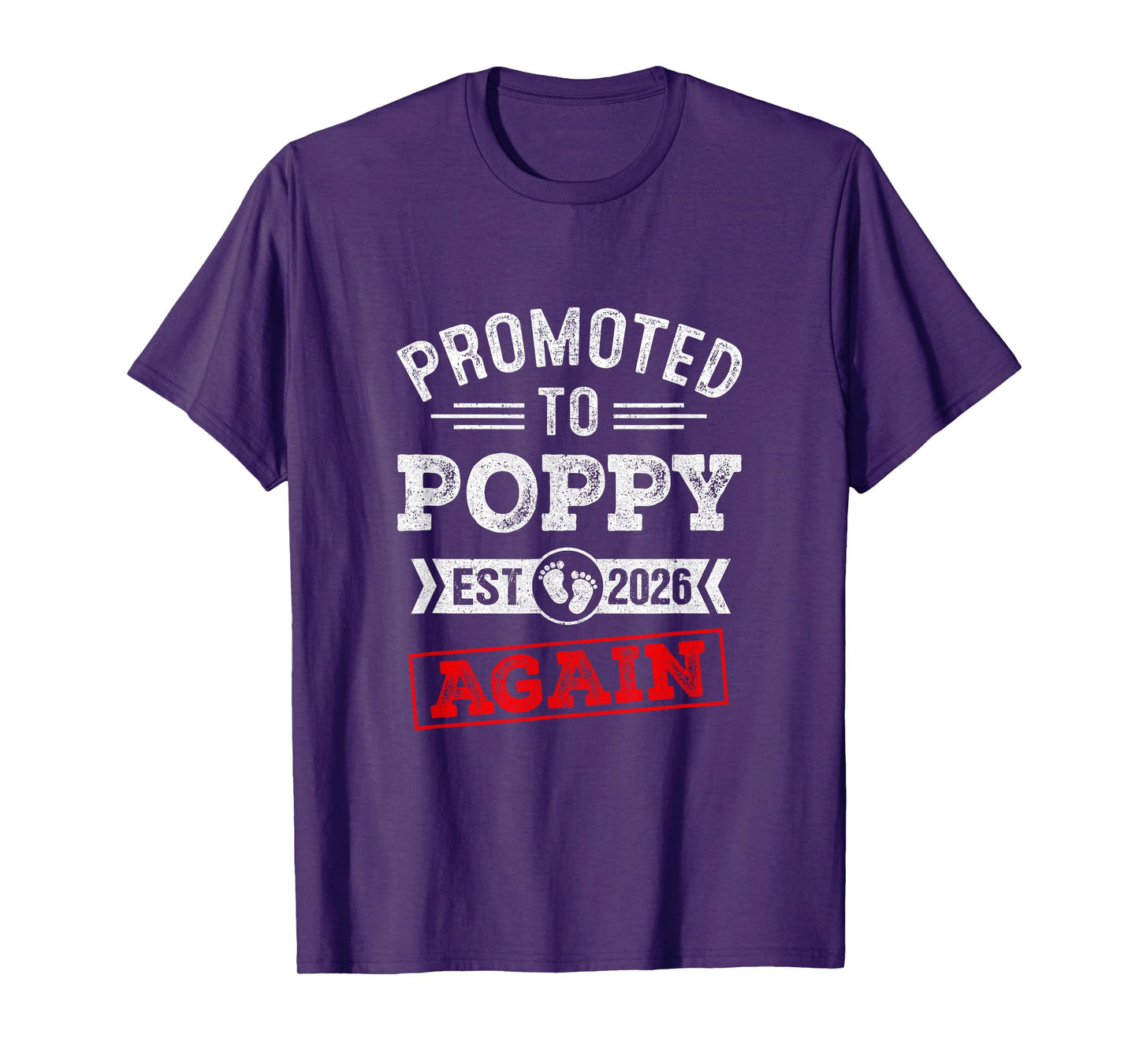 Promoted To Poppy Again 2026 Pregnancy Announcement T-Shirt