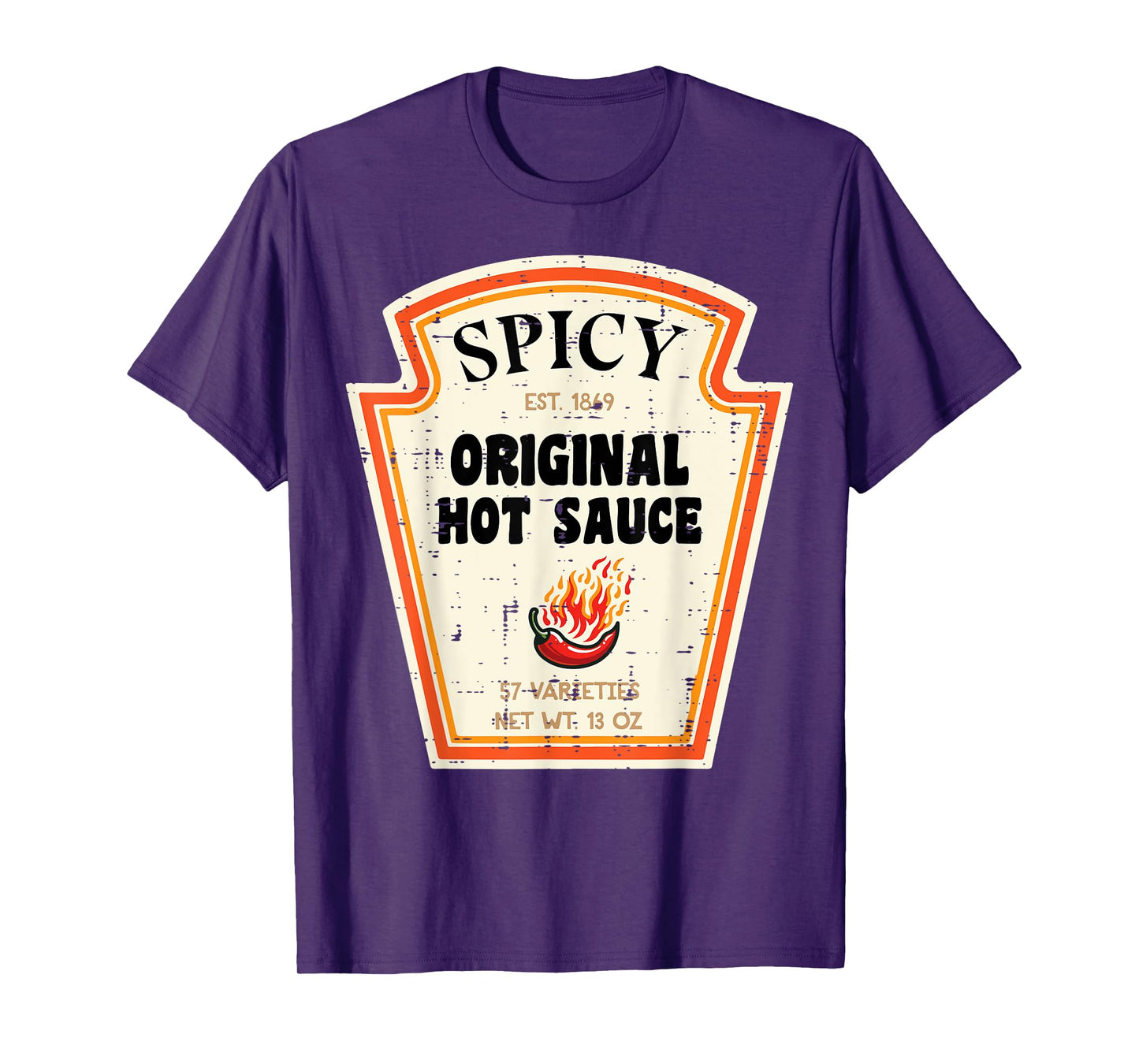 Halloween Spicy Hot Sauce Funny Food Costume Women Men Kids T-Shirt