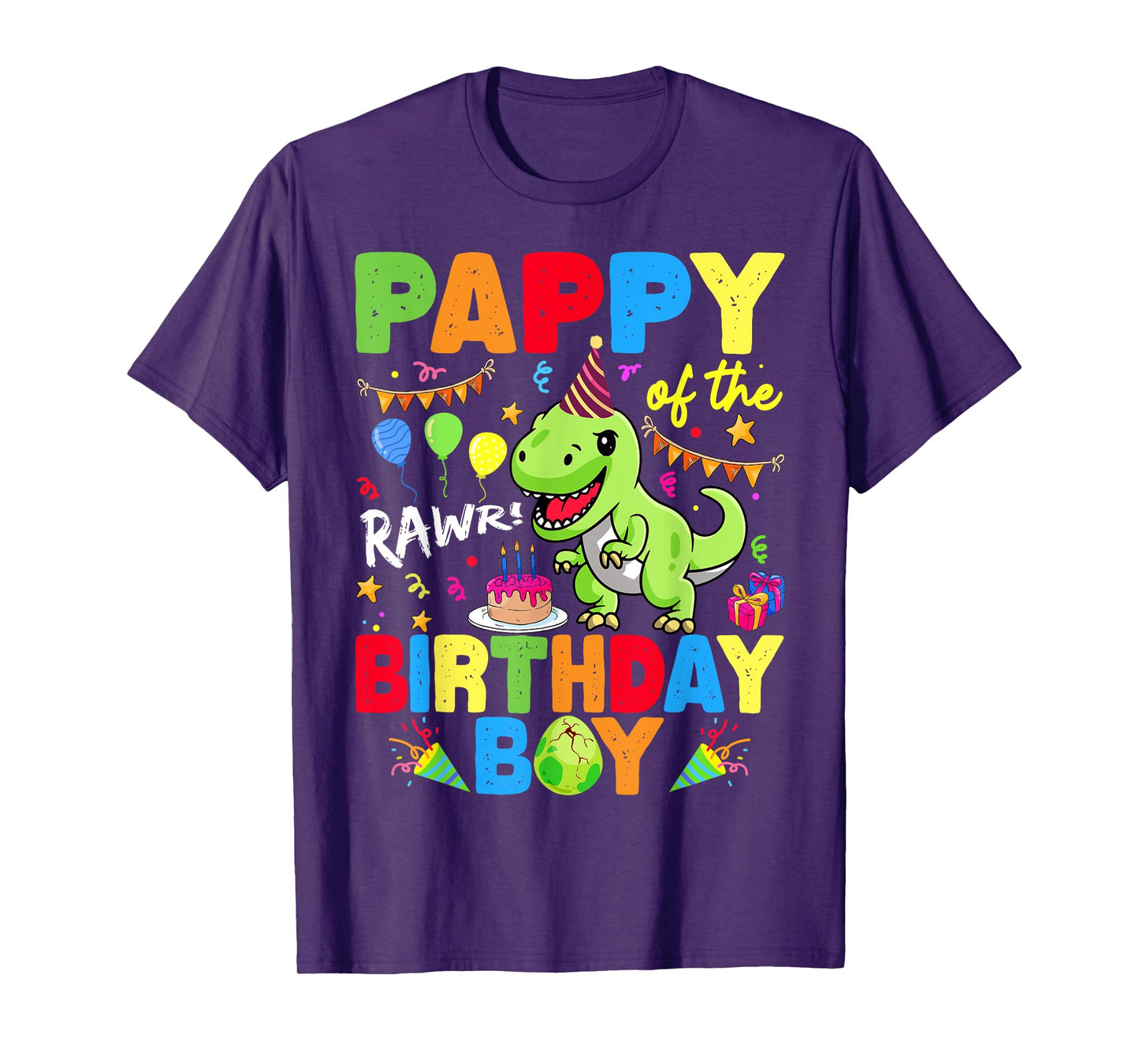 Pappy Of The Birthday Boy Dinosaur T-Rex RAWR T-Shirt