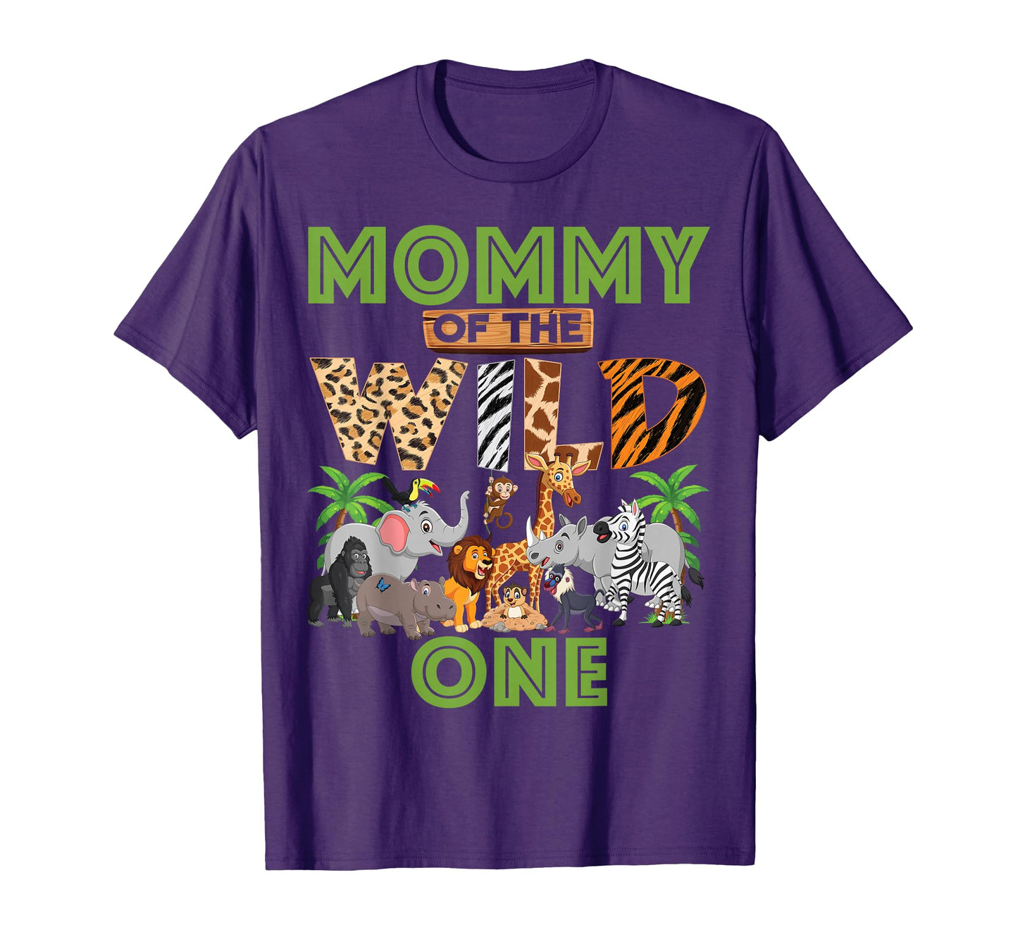 1st Birthday Zoo Safari Jungle Mommy Of The Wild One B-day T-Shirt