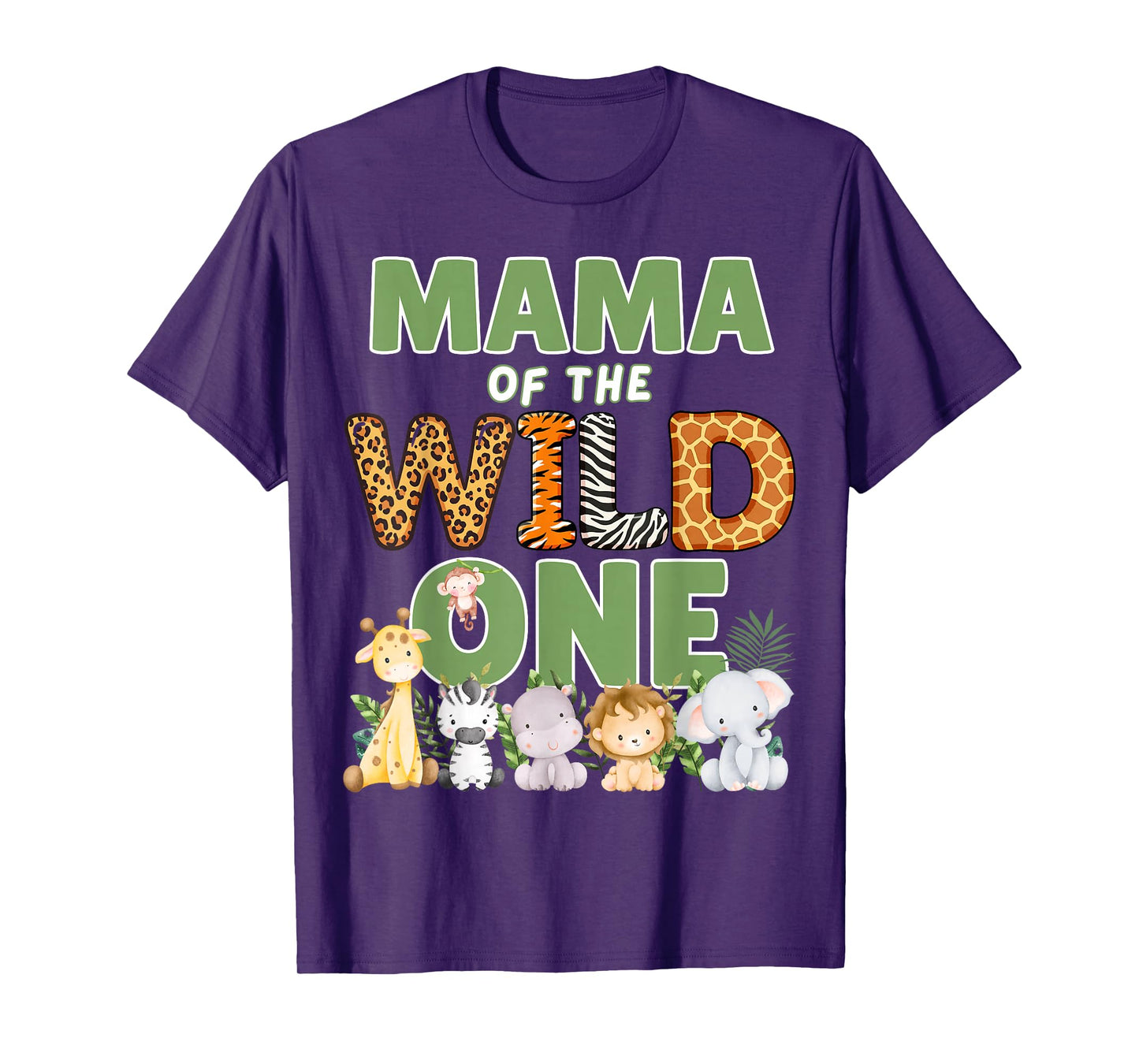 Mama Of The Wild One 1st Birthday Safari Family Matching T-Shirt