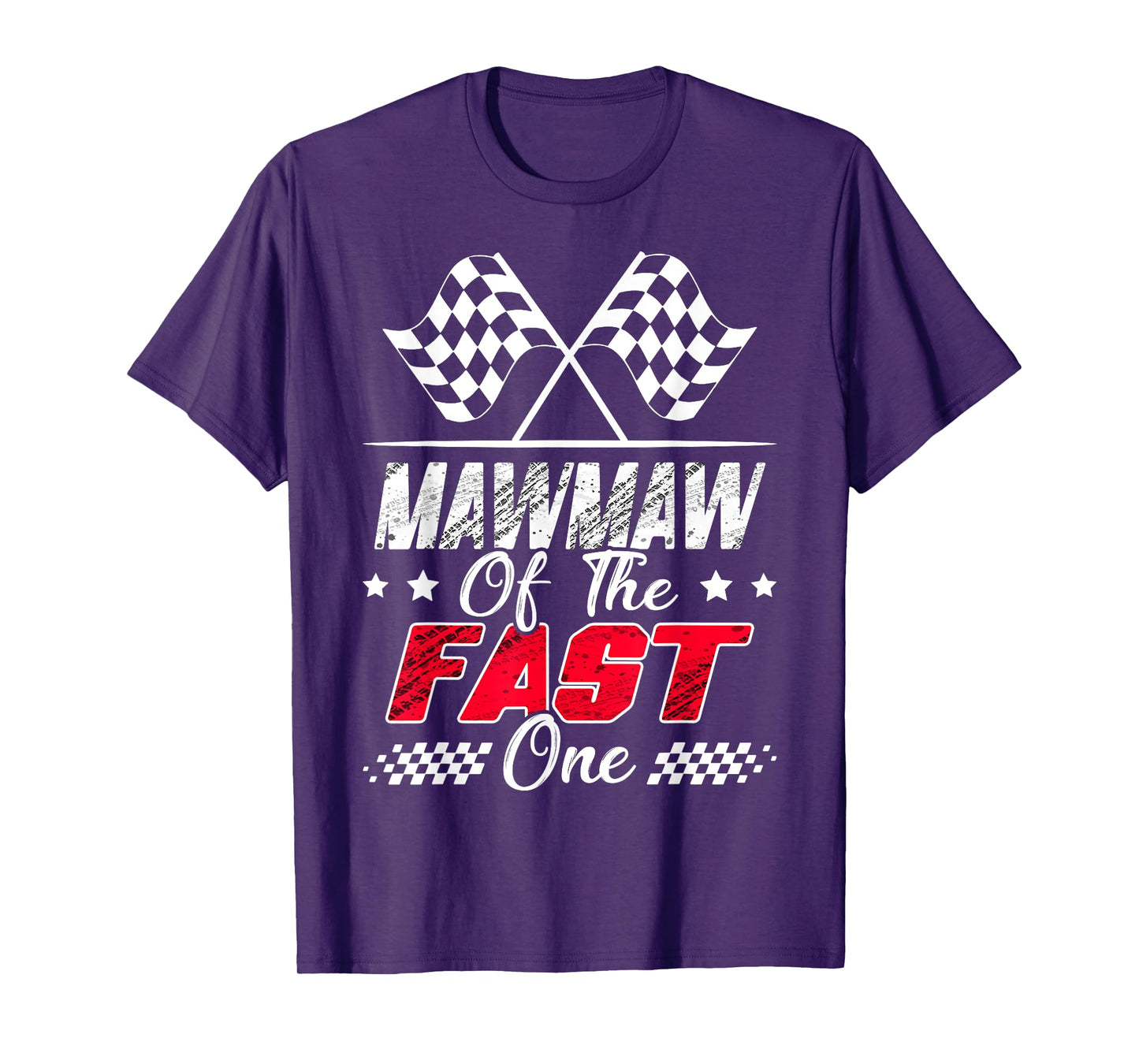 Mawmaw Of The Fast One First Birthday Racing Car Family T-Shirt