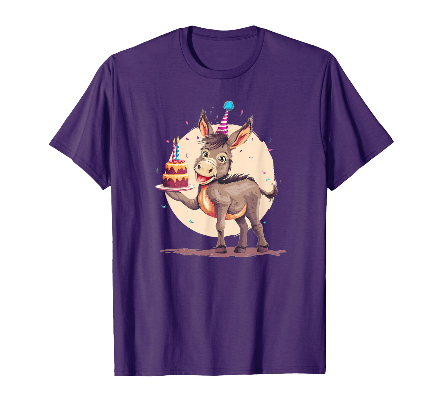B-Day Donkey with Cake for Donkeys and Birthday Parties T-Shirt