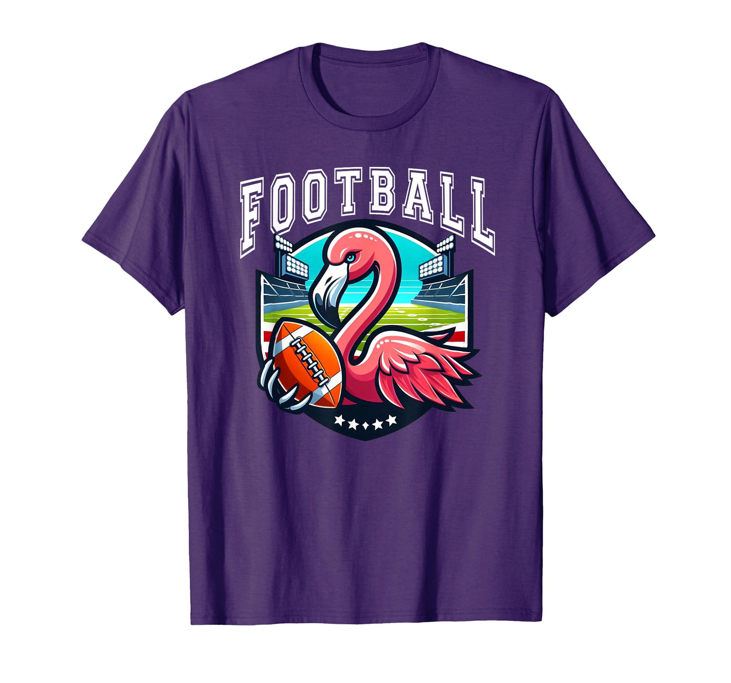 Football Pink Flamingo Playing Football T-Shirt