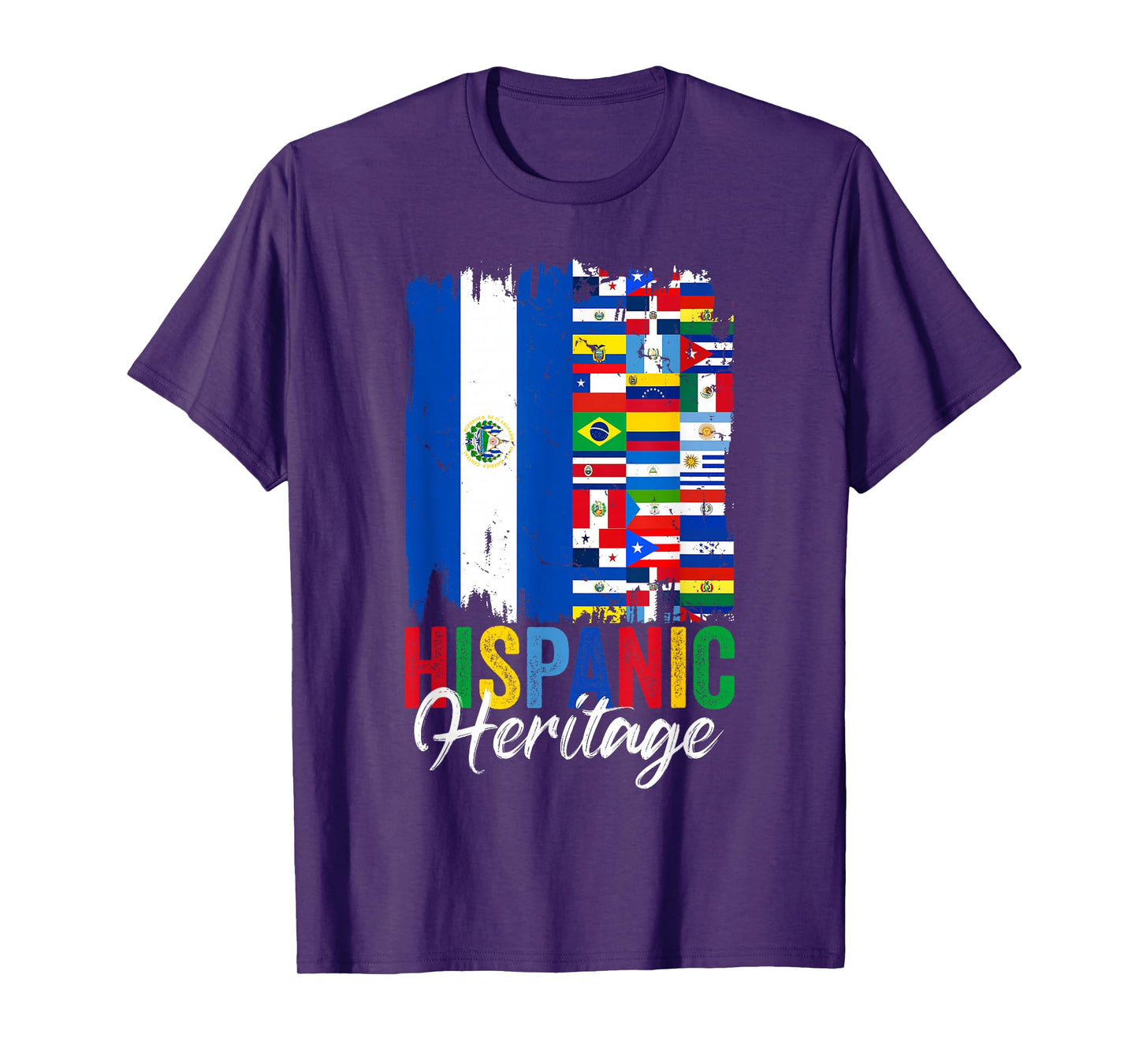 El Salvador Hispanic Heritage Month Latino Countries Flags T-Shirt