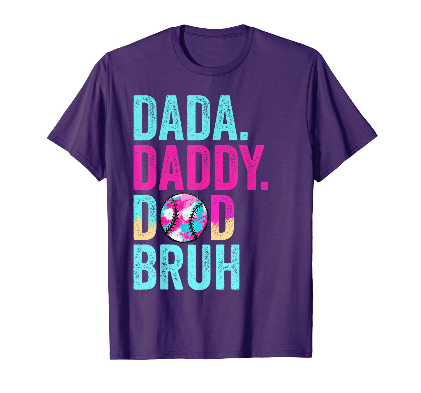 Dada Daddy Dad Bruh Baseball Drip Ice Cream Funny Dad Bruh T-Shirt