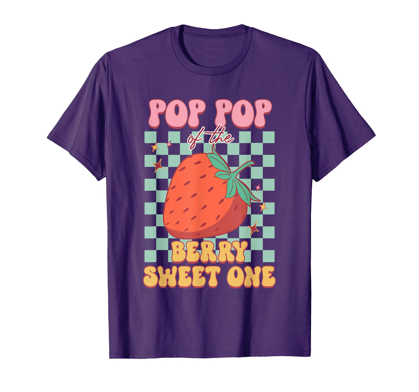 Pop Pop Of The Berry Sweet One Strawberry First Birthday T-Shirt
