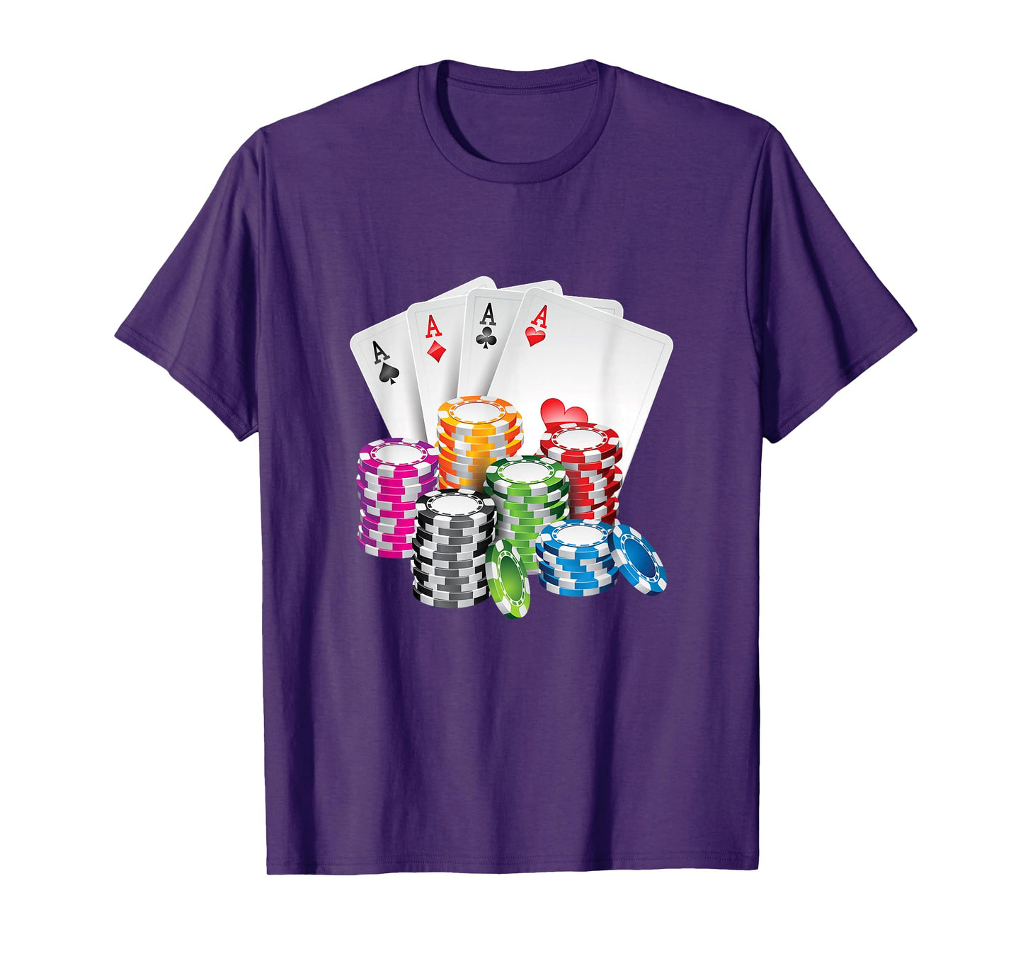Poker King Queen Card Casino Chip Gambling T-Shirt