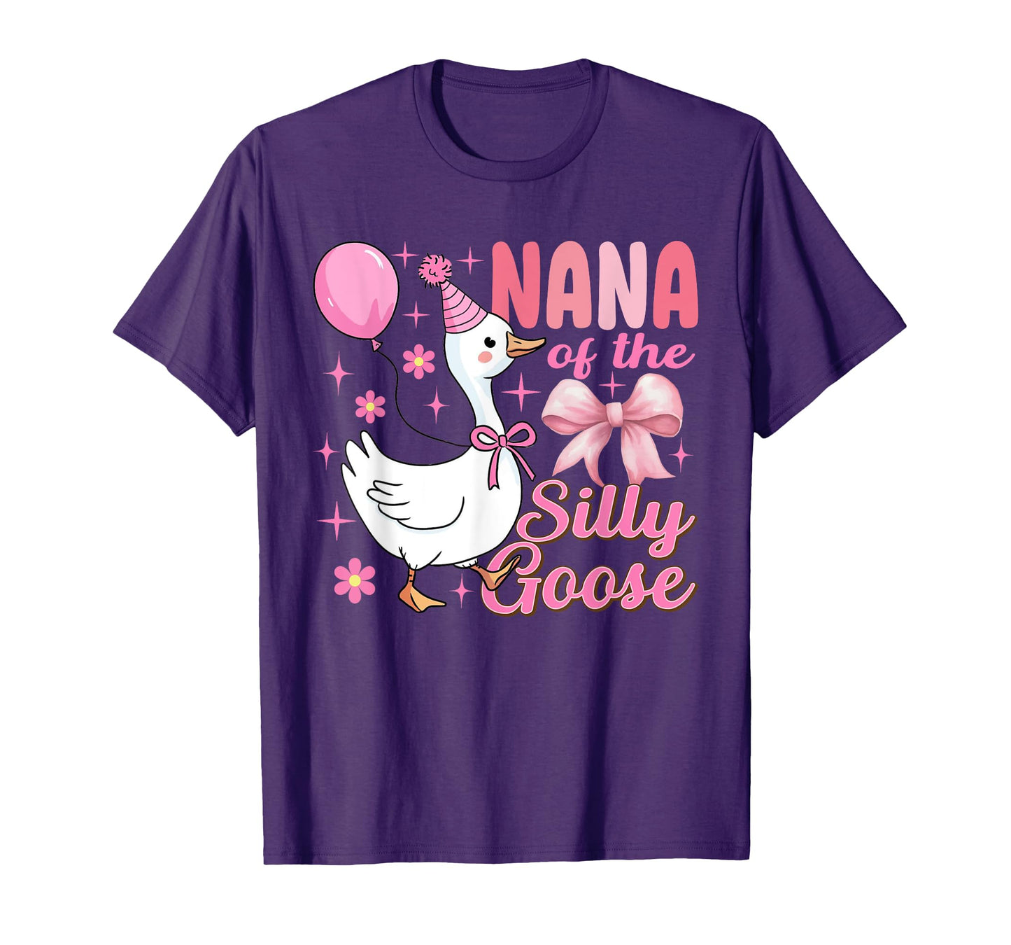 Nana Goose On The Loose Funny Birthday Matching Family T-Shirt
