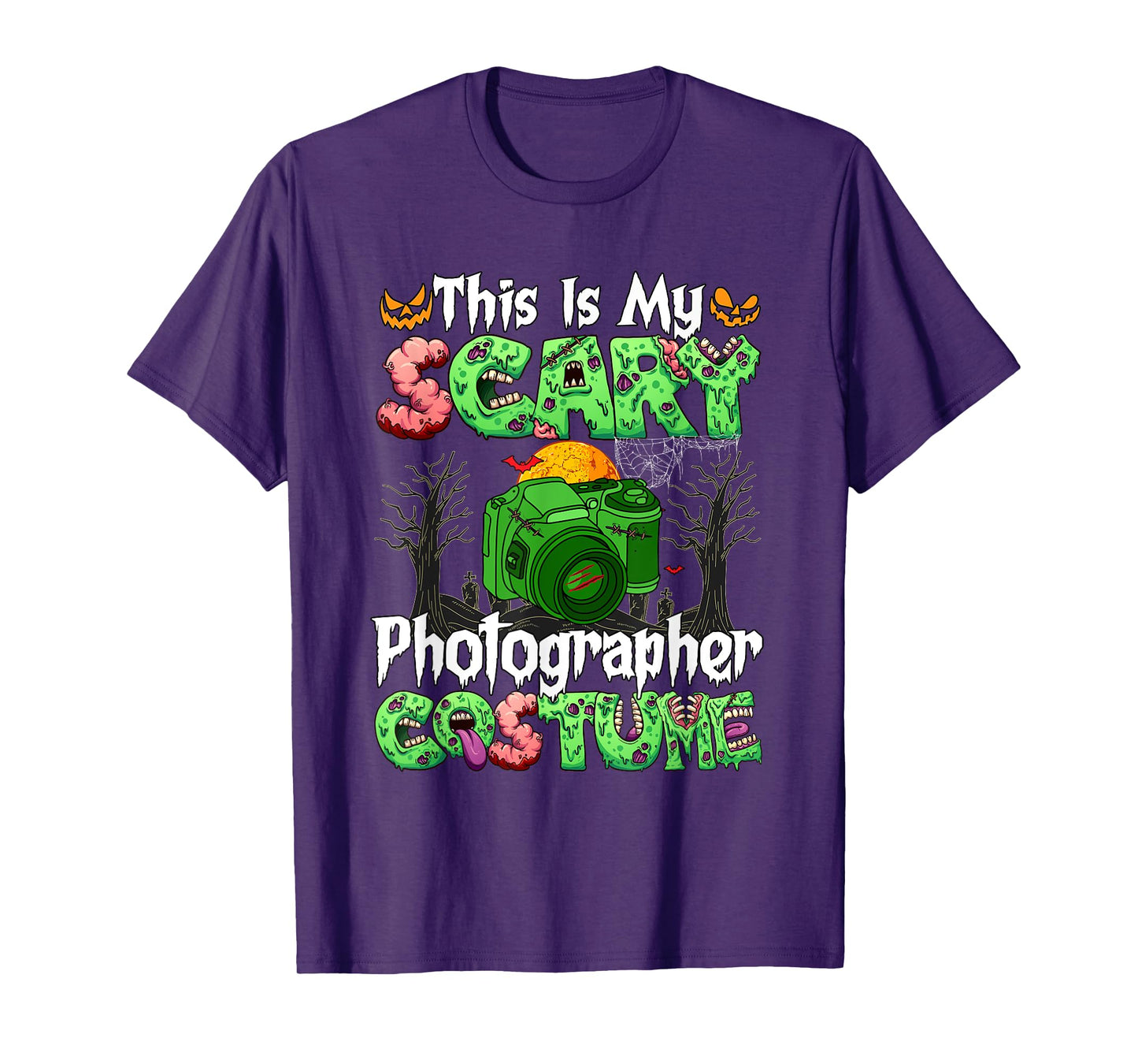 My Scary Photographer Costume Horror Zombie Halloween Job T-Shirt