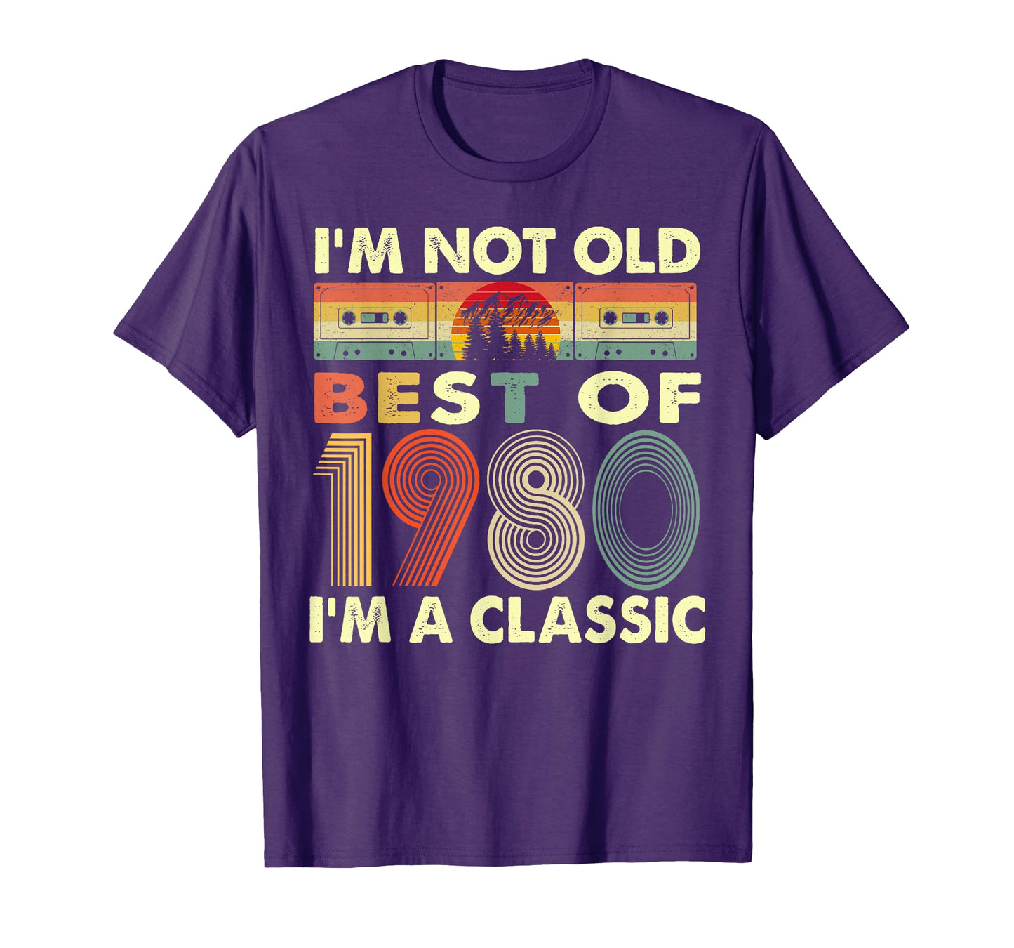 I'm Not Old I'm A Classic Vintage 1980 42nd Birthday Gifts T-Shirt