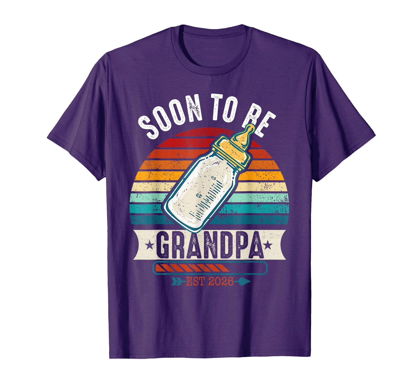 Soon To Be Grandpa 2026 Loading Promoted To Grandpa Est 2026 T-Shirt