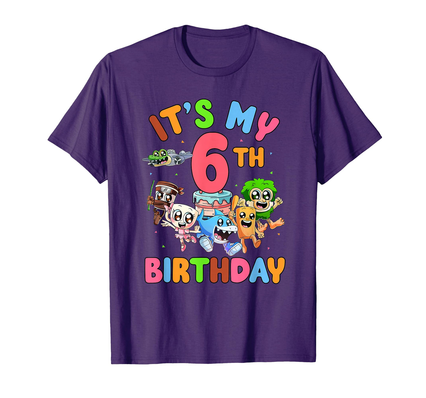 It's My 6th Birthday Italian Brainrot Meme Kids Boys Girls T-Shirt