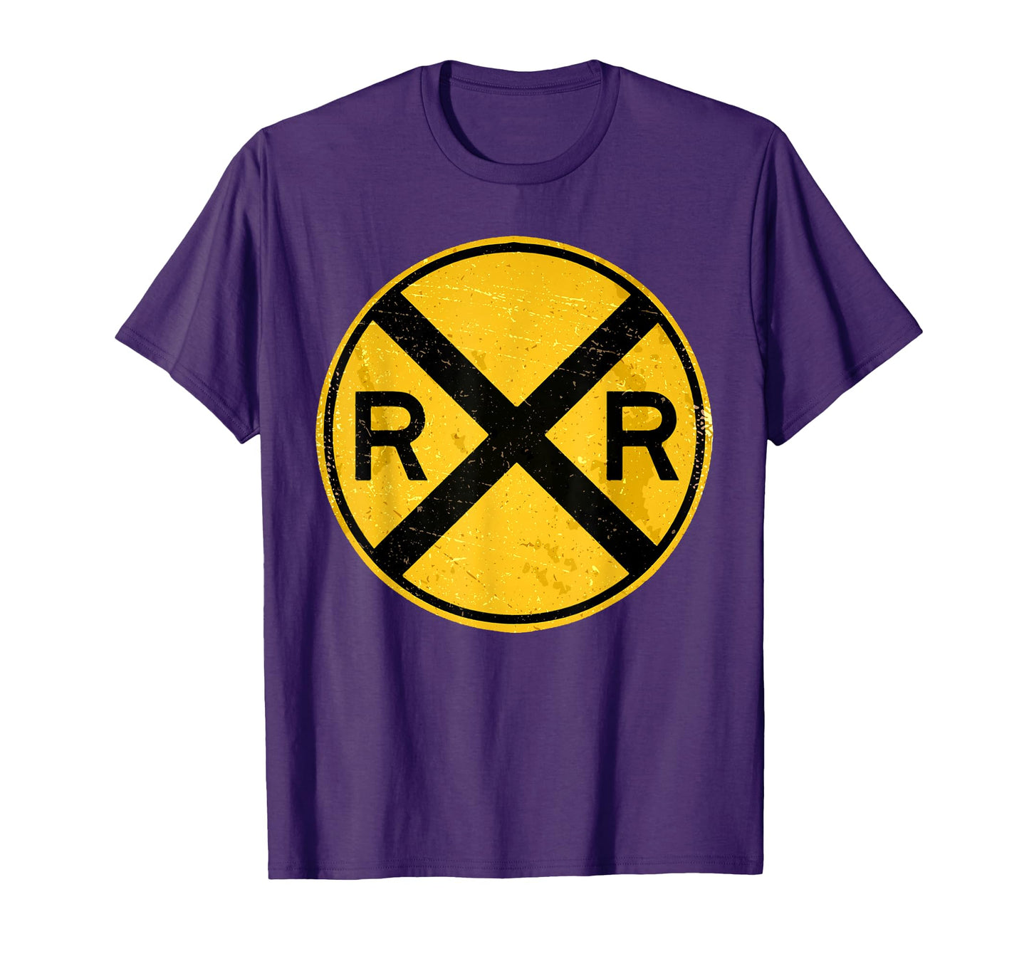 Cool Train Art For Men Women Railroad Crossing Model Train T-Shirt