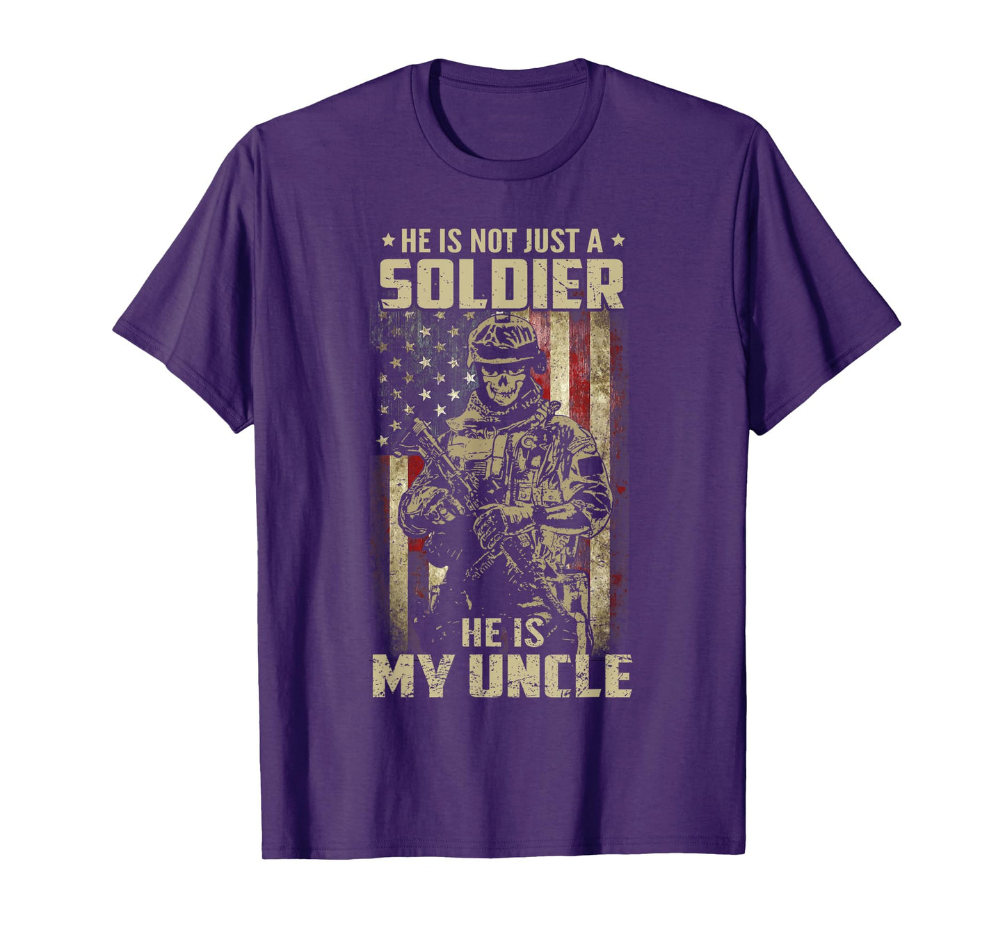 Not Just A Soldier He Is My Uncle US Veteran Family Matching T-Shirt