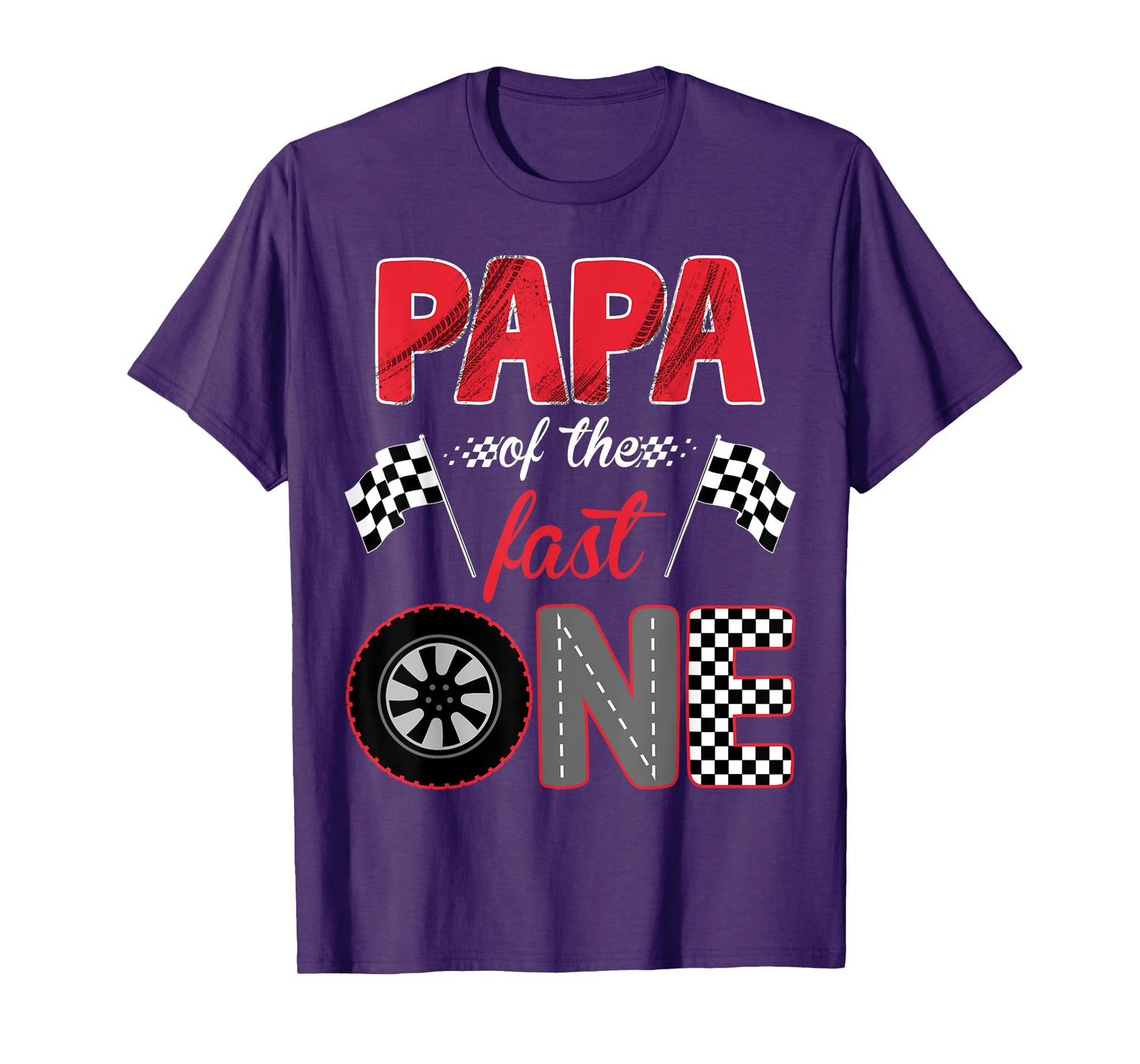 Papa Of The Fast One Birthday 1st Race Car Family T-Shirt