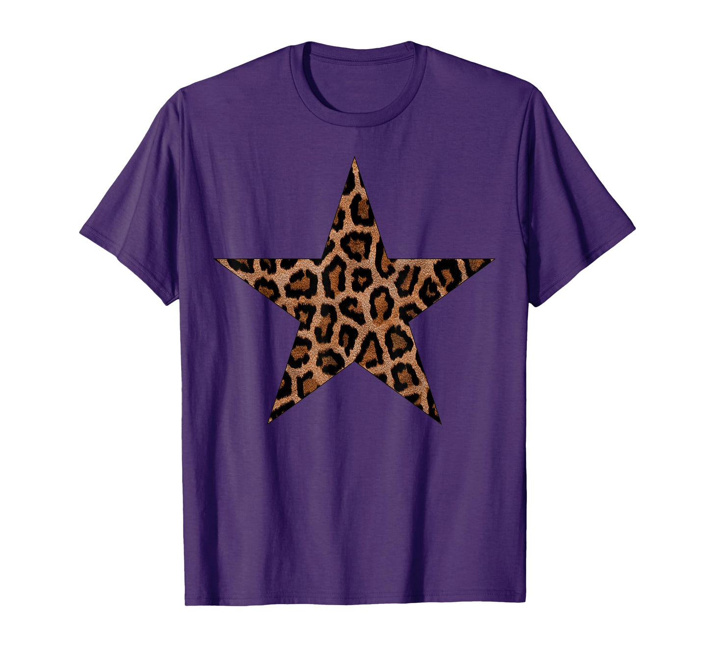 Star Shape - Cute Cheetah Leopard Print Graphic T-Shirt