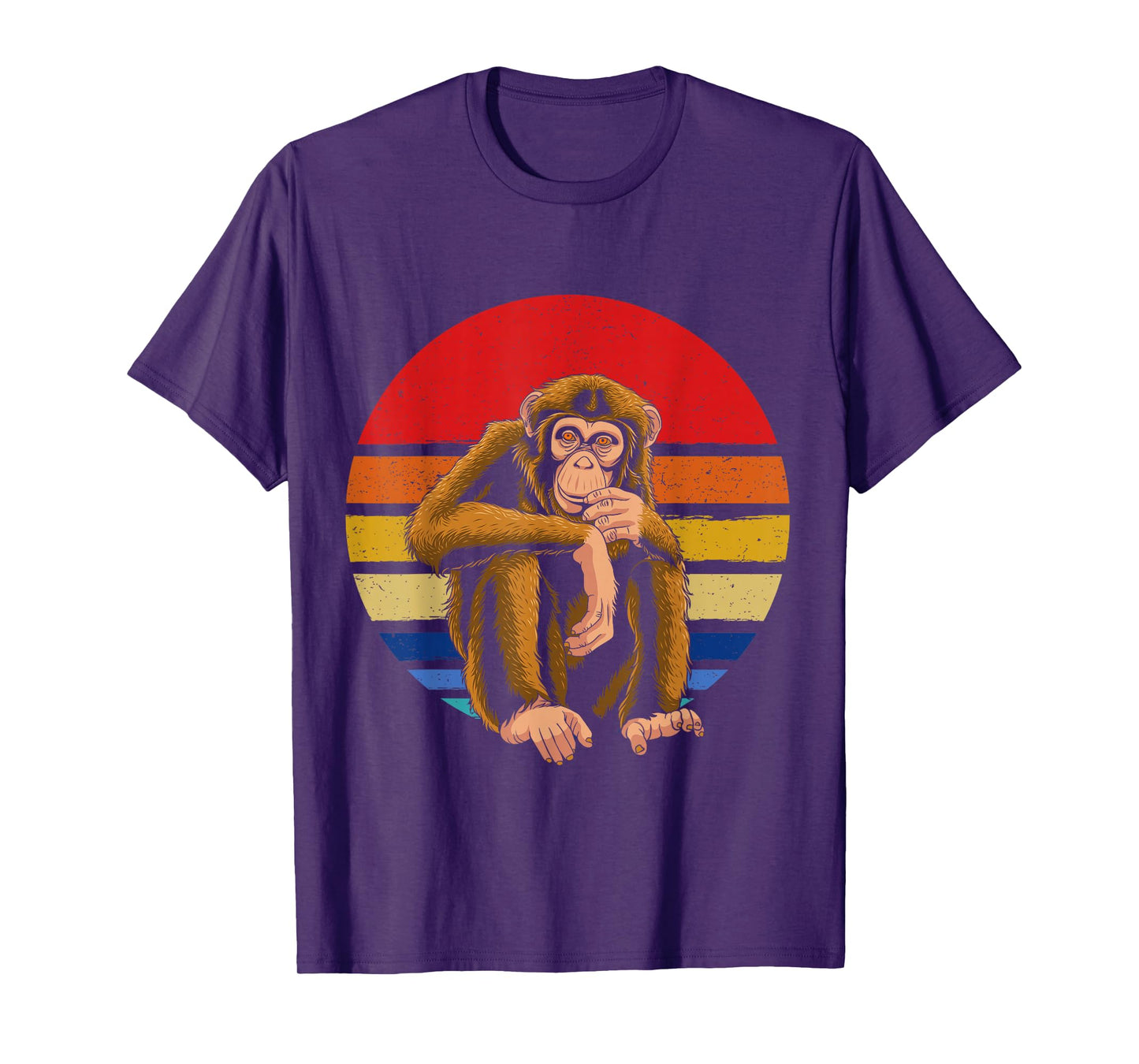 Retro Vintage Chimpanzee Monkey Wild Forest Animal T-Shirt