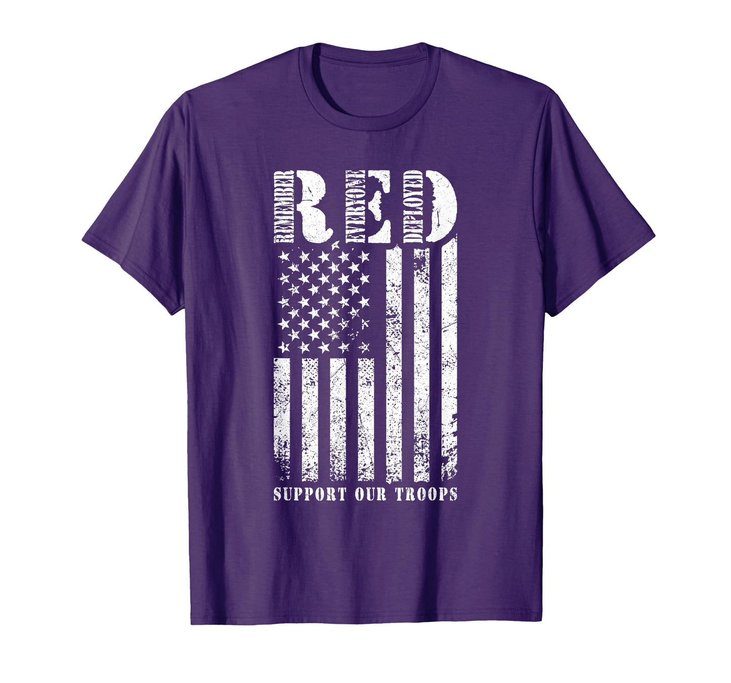 RED Support our Troops Remember Everyone Deployed RED T-Shirt
