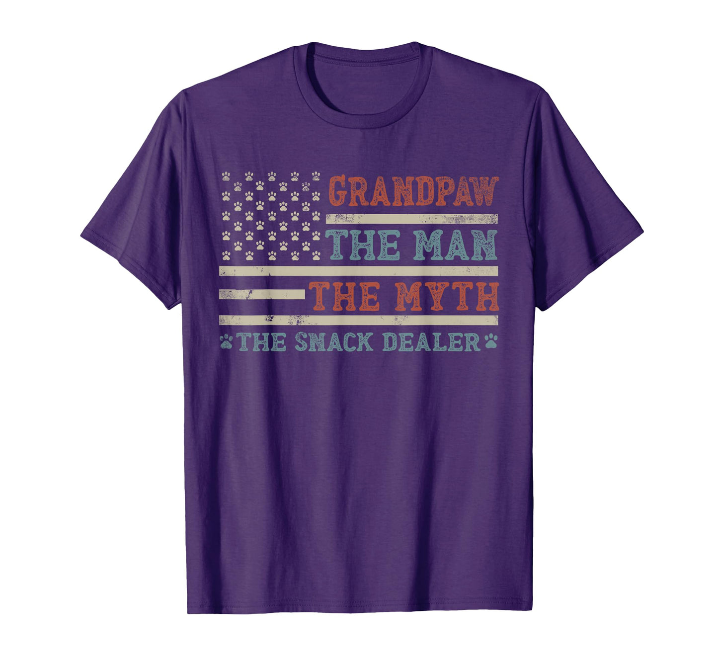 Grandpaw The Myth The Snack Dealer Fathers Day Dog Grandpa T-Shirt