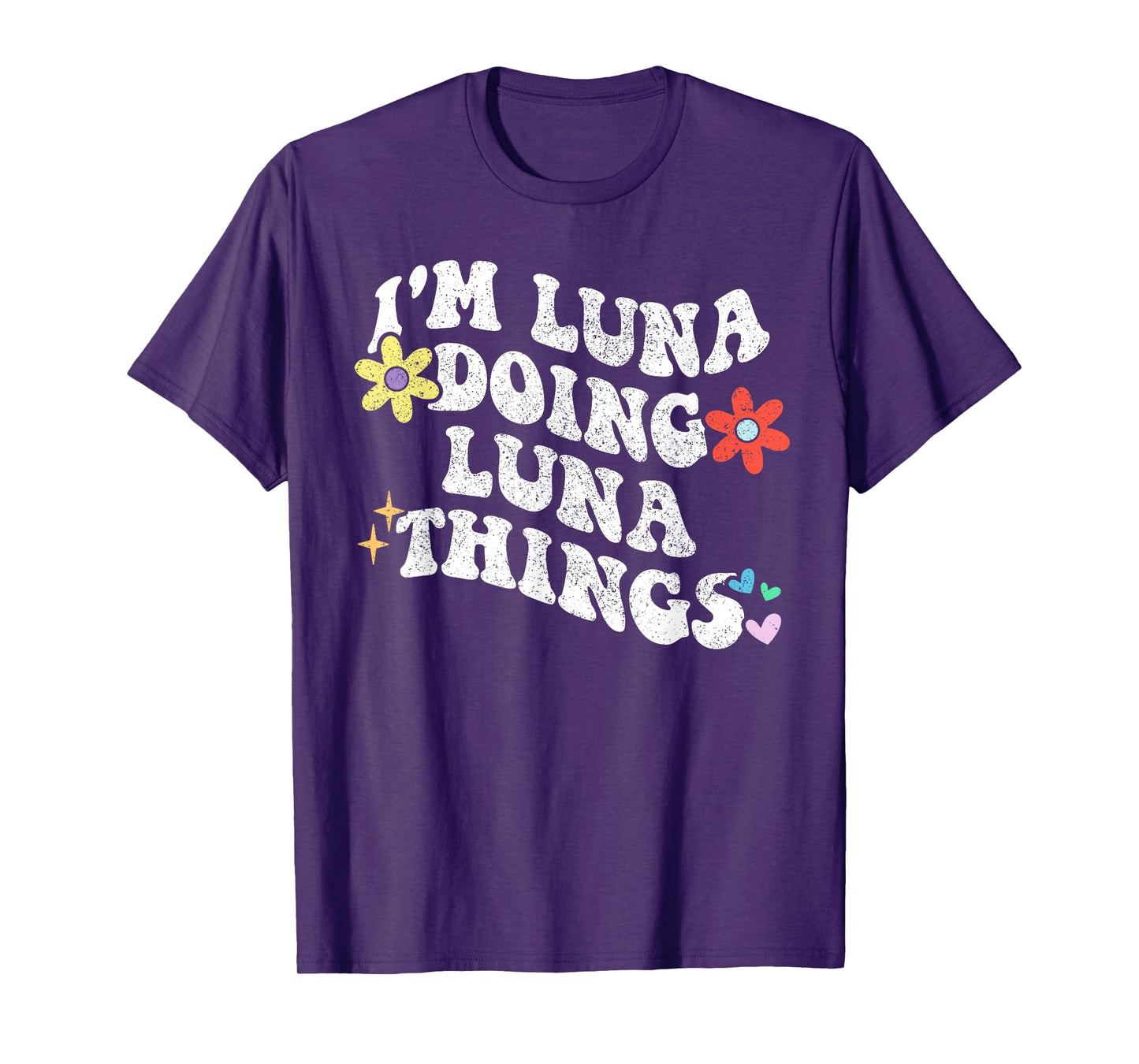 Retro Groovy Im LUNA Doing LUNA Things Funny Mother's Day T-Shirt