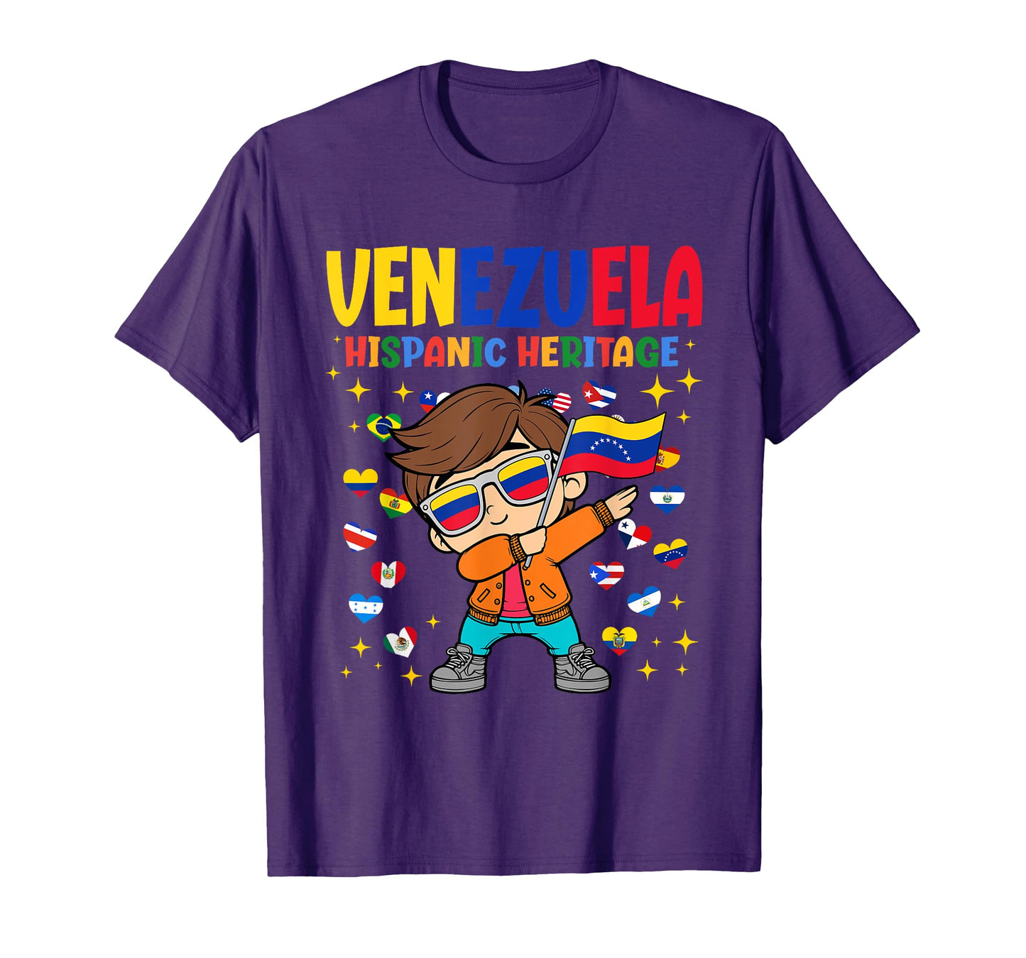 Hispanic Heritage Venezuelan Flag Proud Venezuela Boy Kid T-Shirt