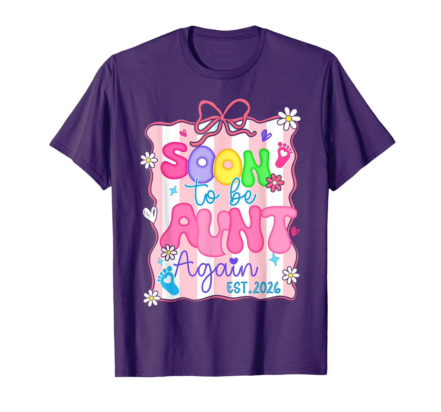 Soon to be Aunt Again Est 2026 Baby Announcement Party Gift T-Shirt