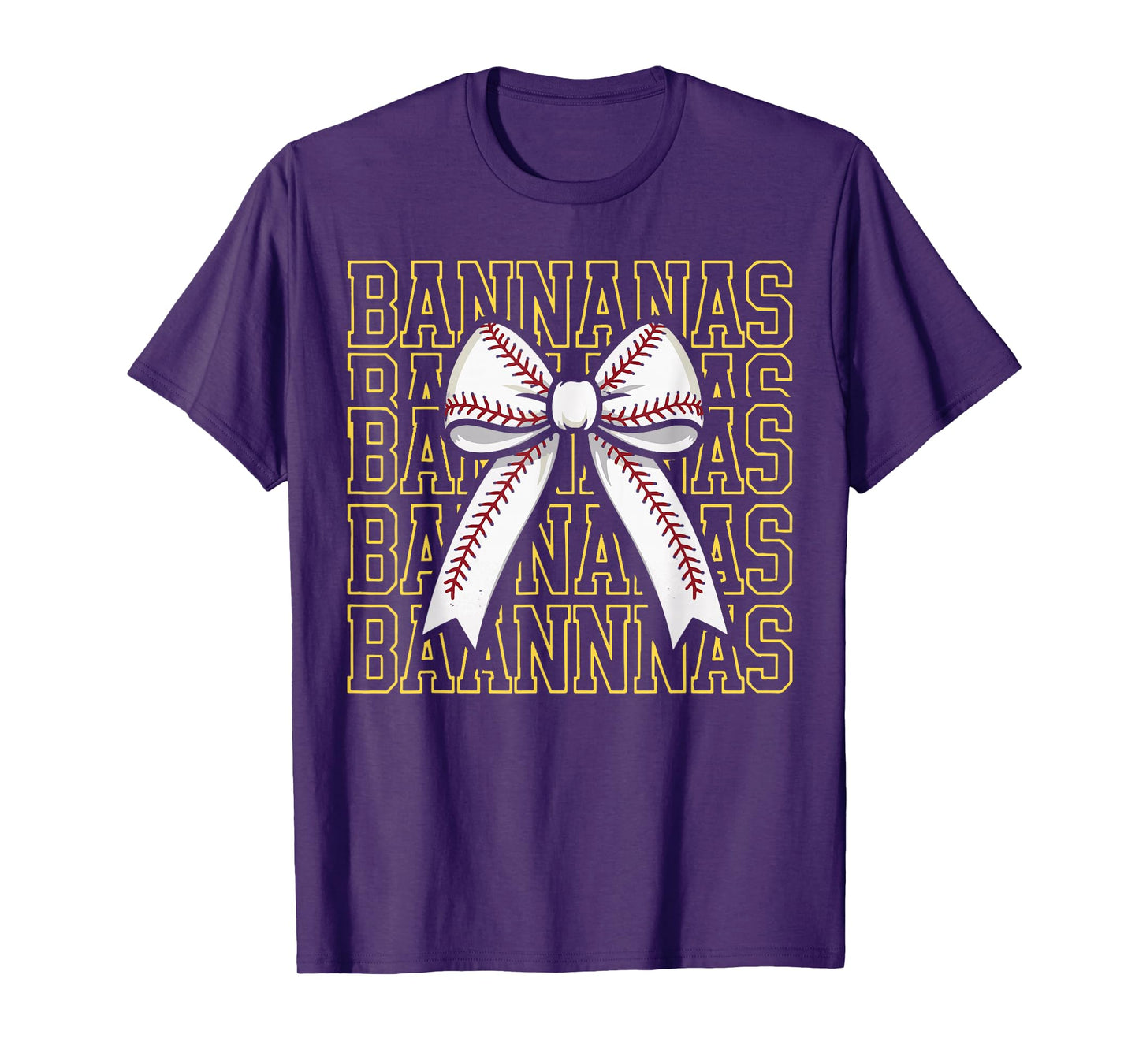 Retro Bananas Last Name Coquette Bow Women Girls Kids T-Shirt