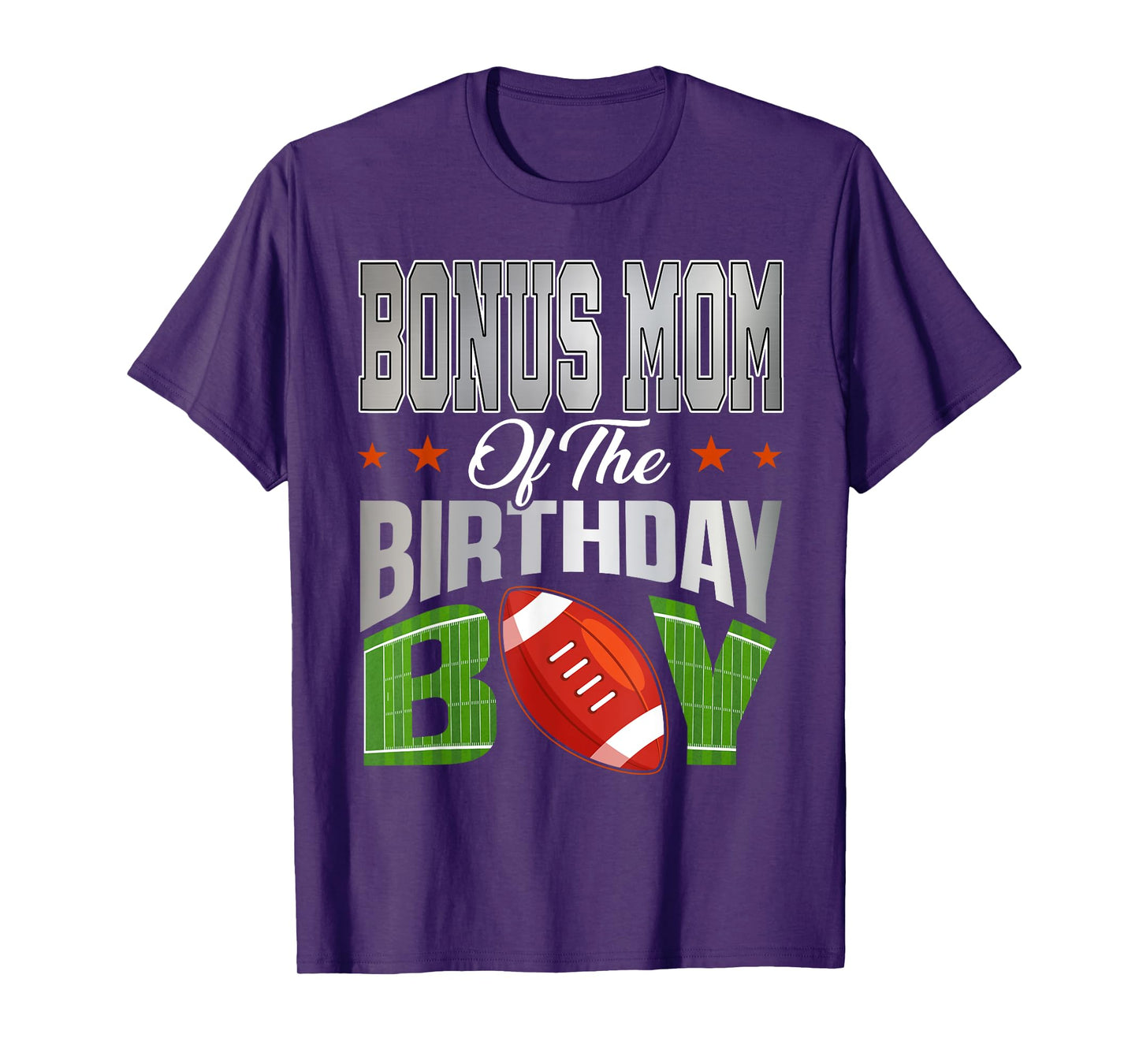 Bonus Mom of The Birthday Boy Football Party Family Matching T-Shirt