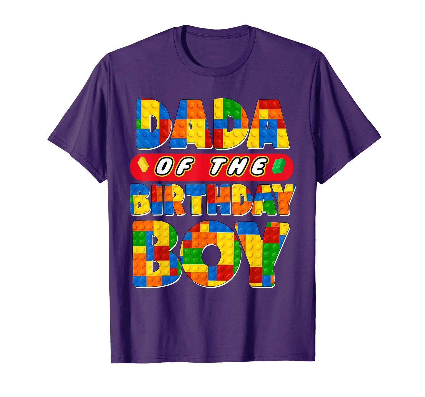 Dad And Mom Dada Birthday Boy Building Bricks Family Party T-Shirt