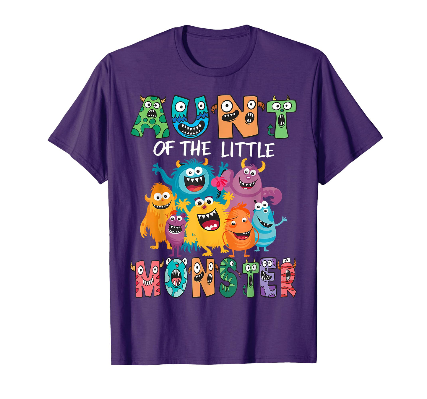Aunt Of The Little Monster Kids 1St Birthday Party T-Shirt
