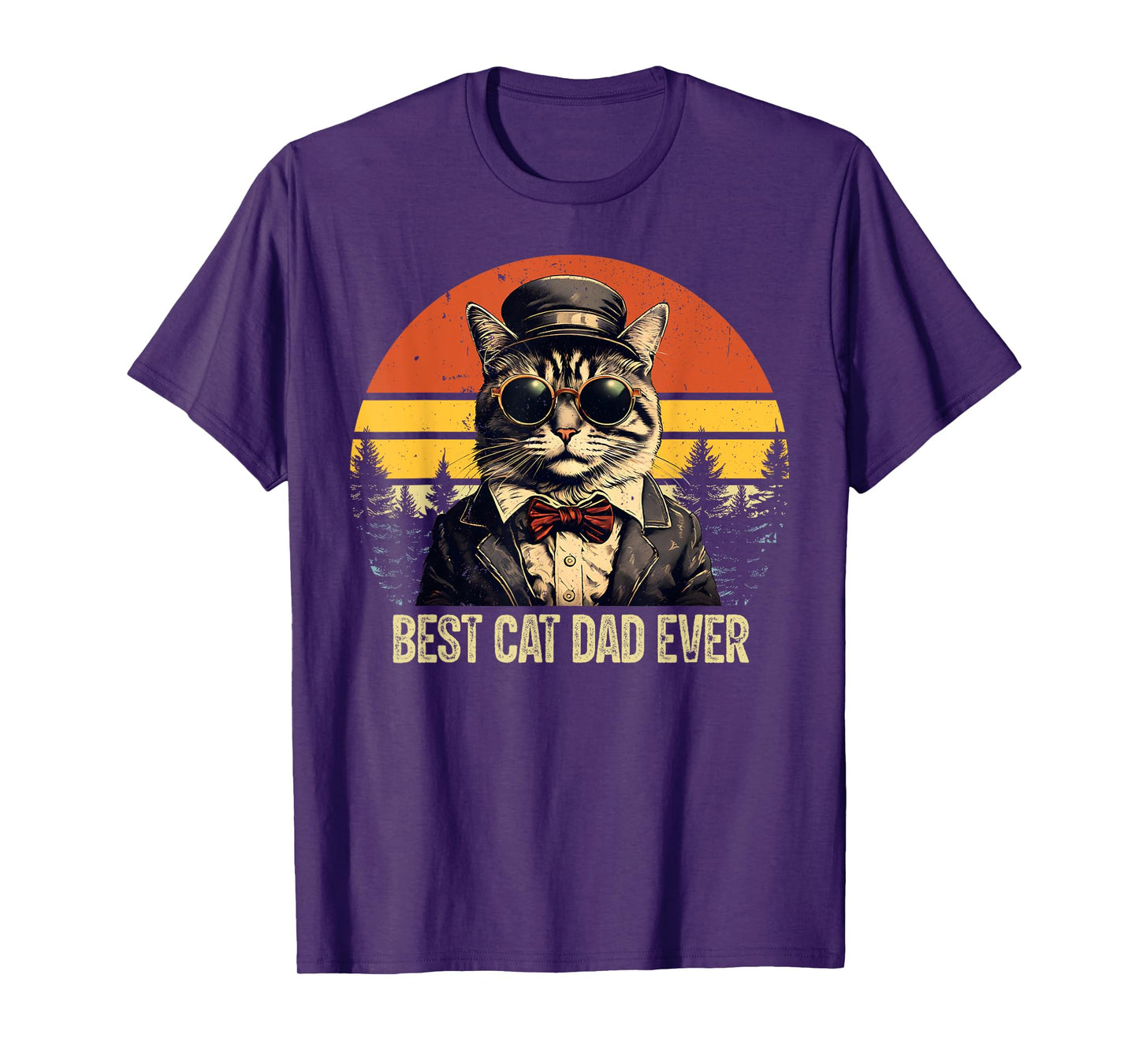 Vintage Best Cat Dad Ever Cat Daddy Father's Day T-Shirt