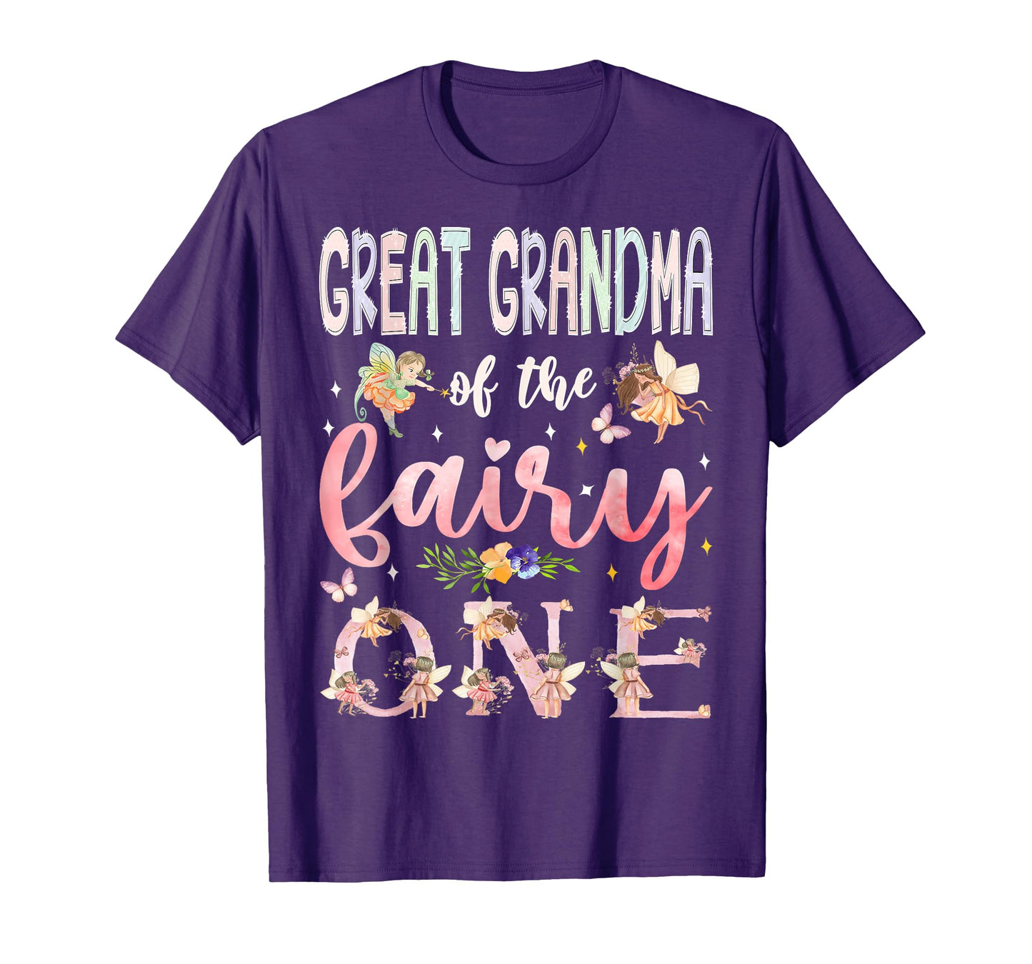 Great Grandma Of The Fairy One 1St Birthday Girl Matching T-Shirt