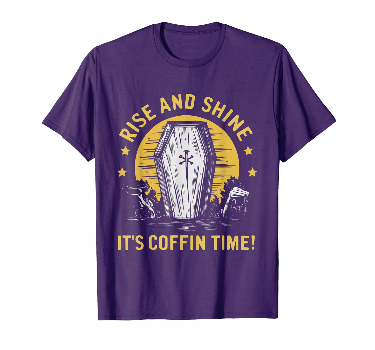Rising Coffin Humor Funny Casket Funeral Horror Costume T-Shirt