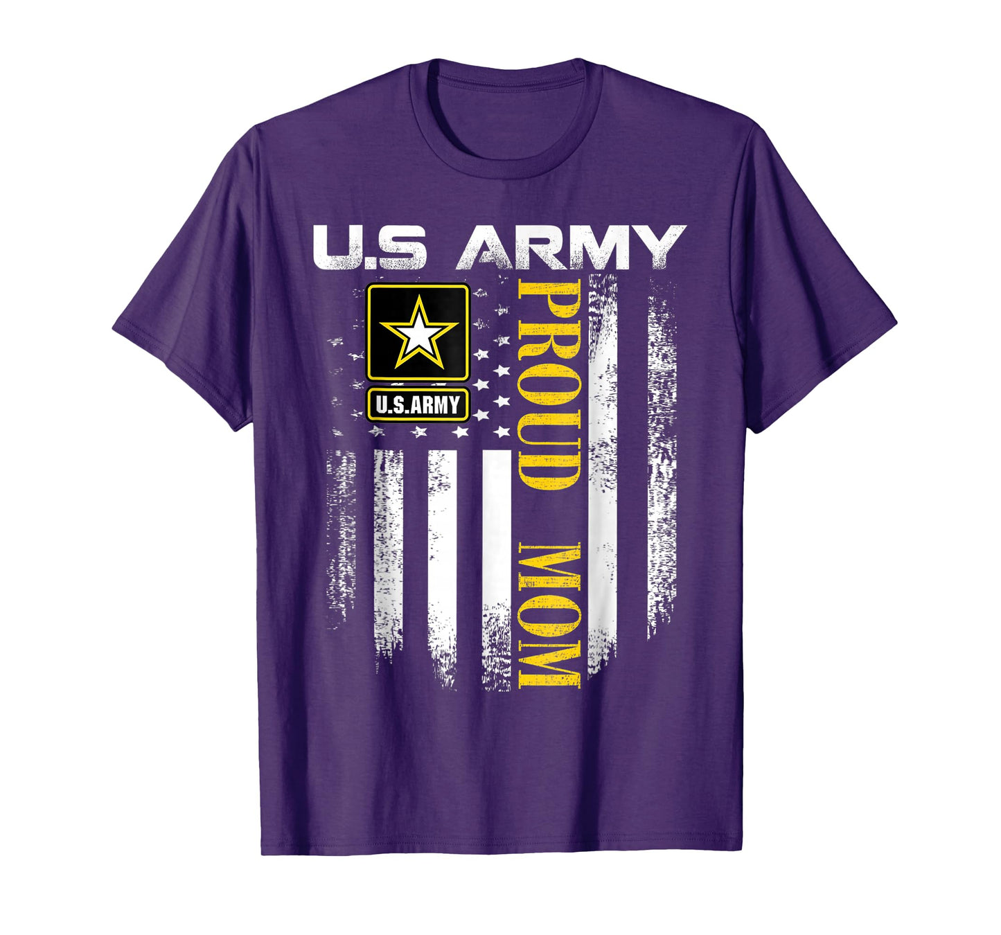 Vintage Army Proud Mom With American Flag Gift T-Shirt