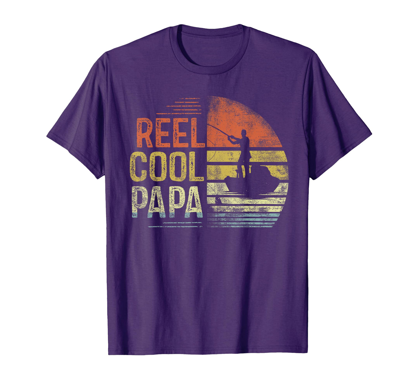 Reel Cool Papa Fishing Gifts Papa Birthday Vintage T-Shirt