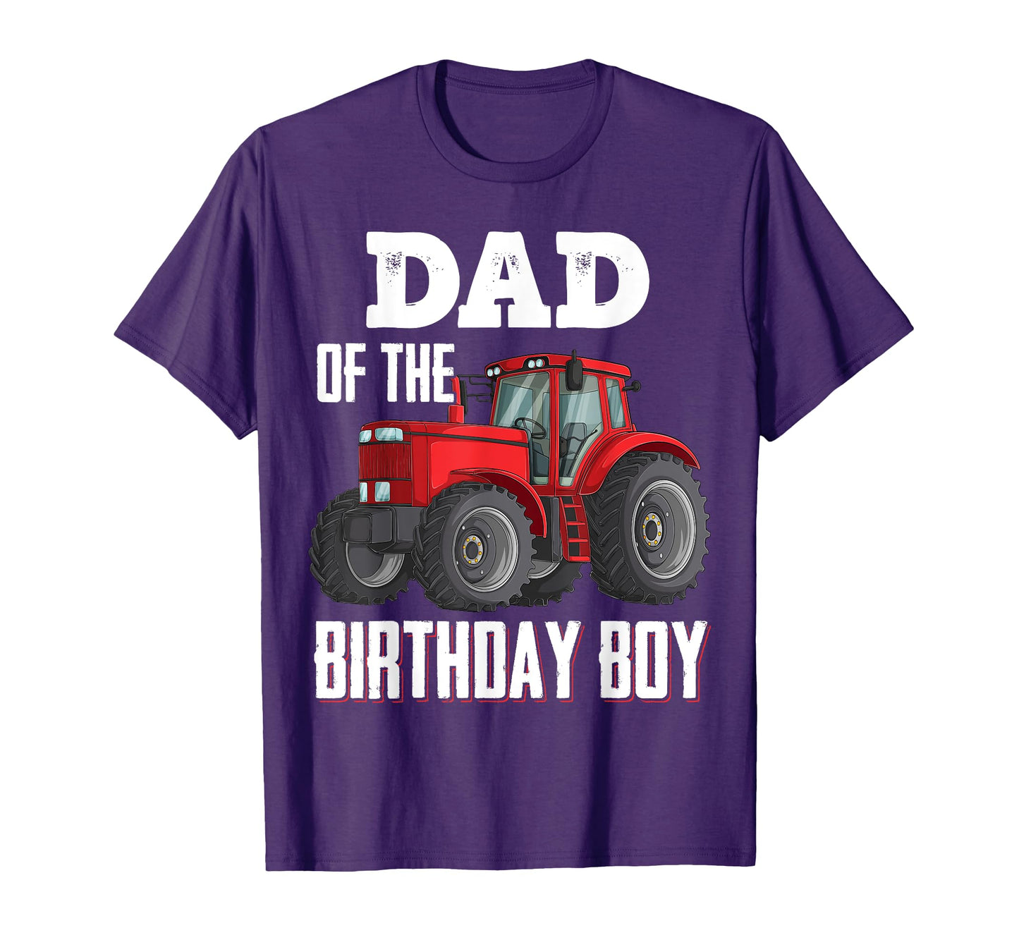 Dad Of The Birthday Boy Family Tractors Farm Trucks Bday T-Shirt