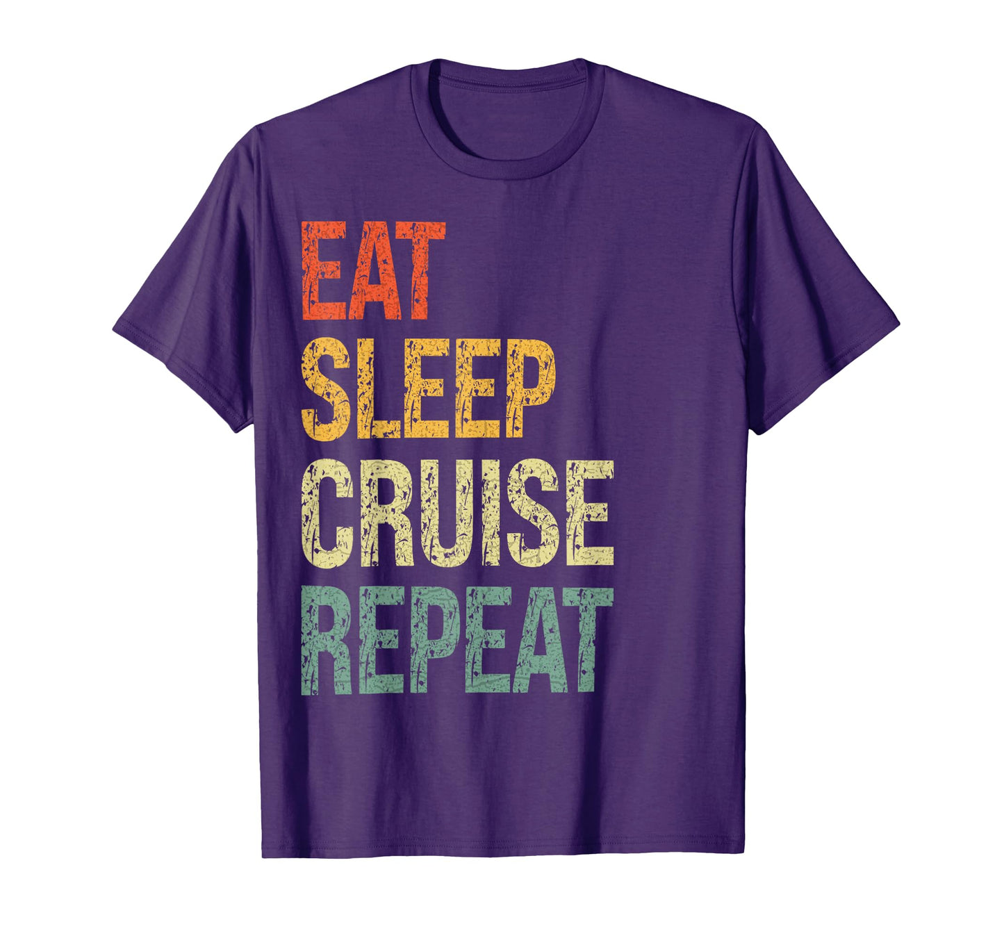 Eat Sleep Cruise Repeat Family couple Beach Holiday Vacation T-Shirt