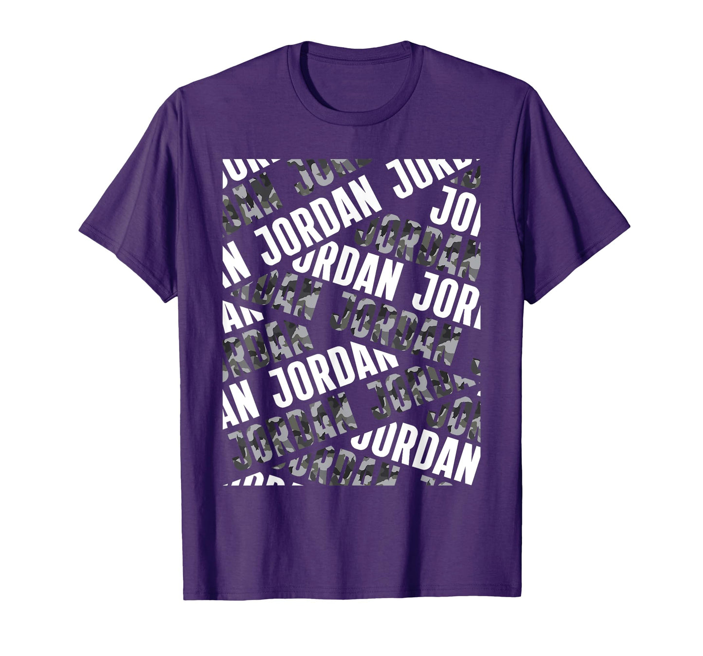 Diagonal Jordan Pattern Camo Pattern Grey Camouflage T-Shirt