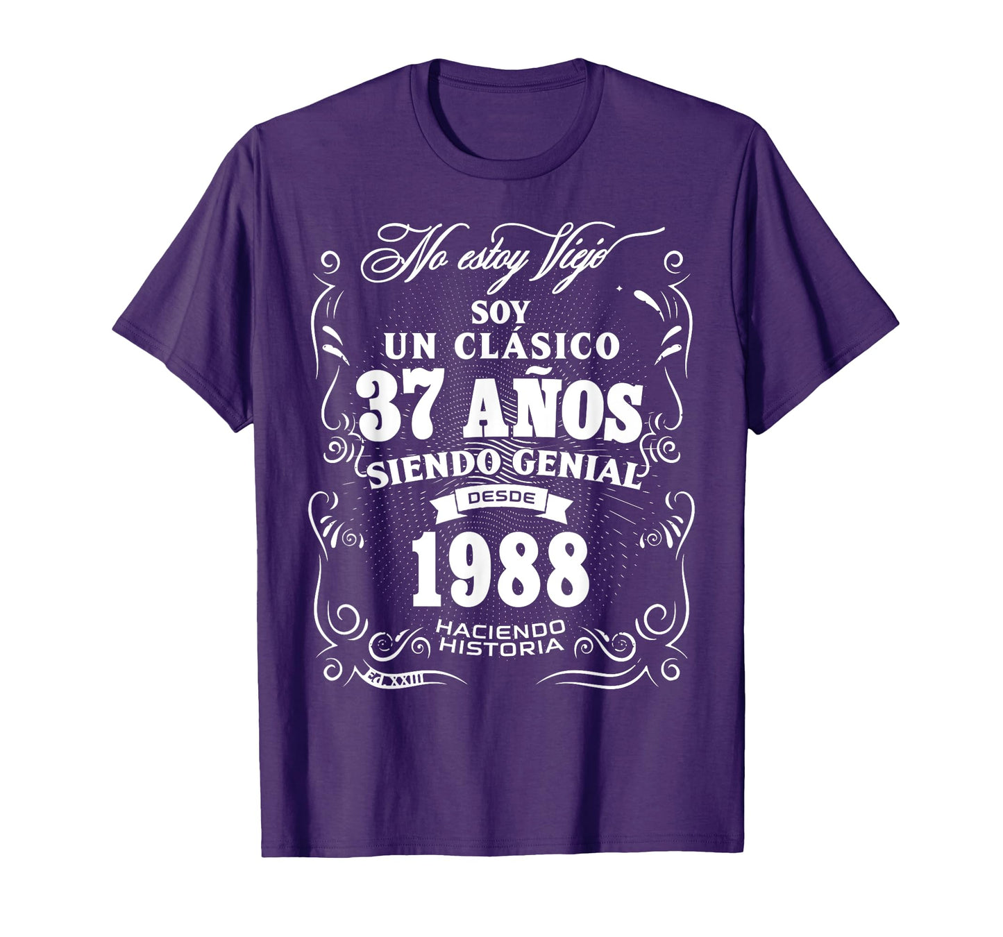 Vintage 37th Birthday Men Funny 1988 37 Birthday Spanish T-Shirt