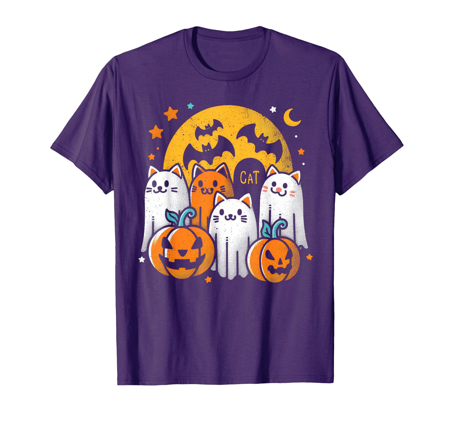 Halloween Black Cats Ghosts Costume Women Girls Kids Toddler T-Shirt