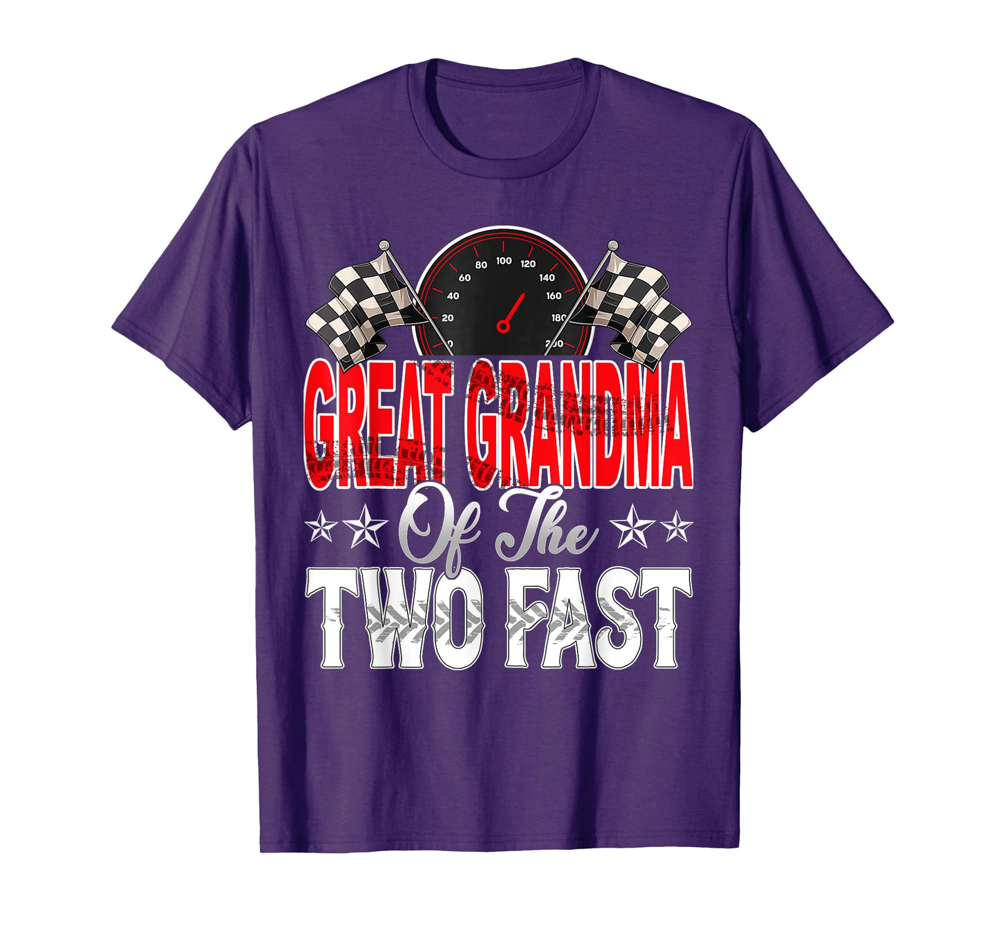 Great Grandma Of The Two Fast Second Birthday Racing Car T-Shirt