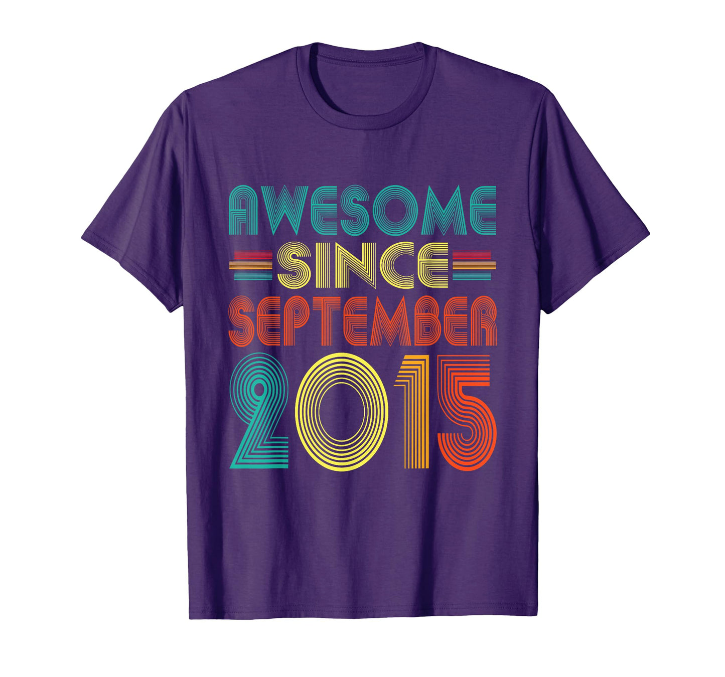 Awesome Since September 2015 Years 10th Bday Funny Vintage T-Shirt