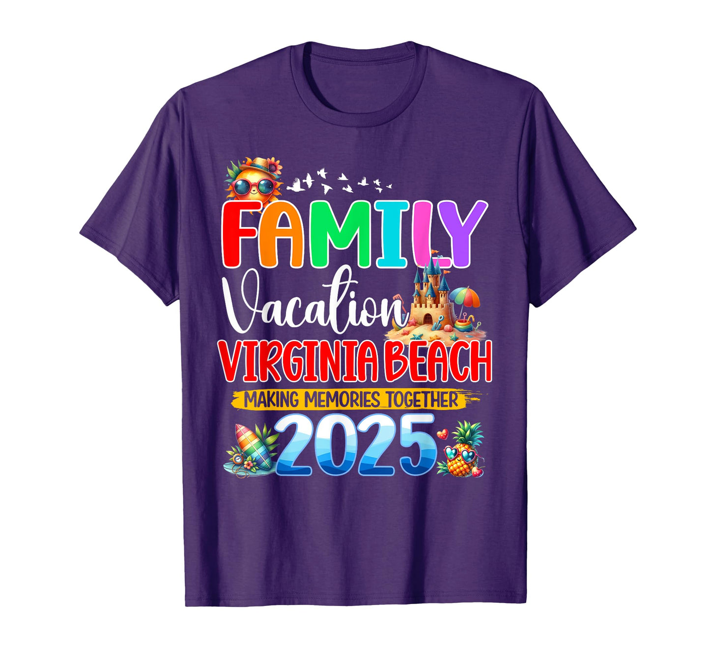 Family Vacation Virginia Beach 2025 Holiday Matching Group T-Shirt