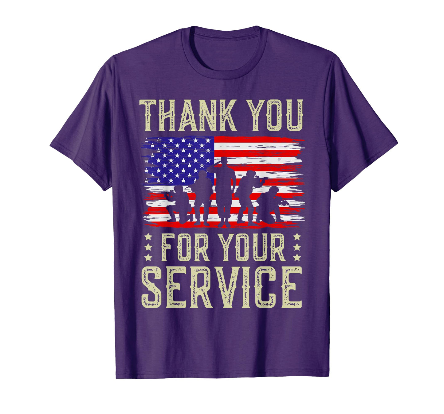 Veteran Thank You For Your Service US Flag Veterans Day T-Shirt