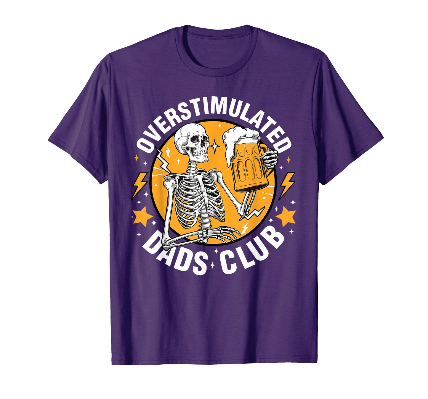Groovy Overstimulated Dads Club Fathers Day Funny Trendy Dad T-Shirt
