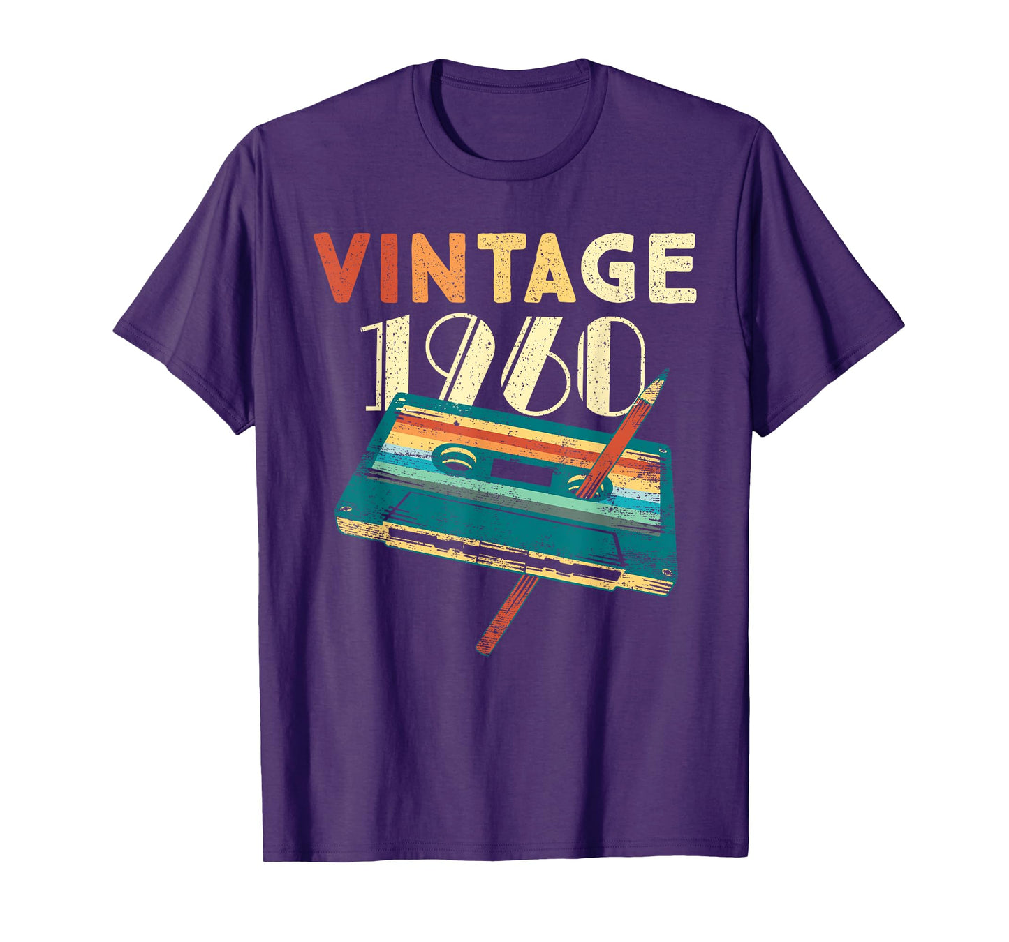 65 Years Old Gifts Vintage 1960 Music Cassette 65th Birthday T-Shirt