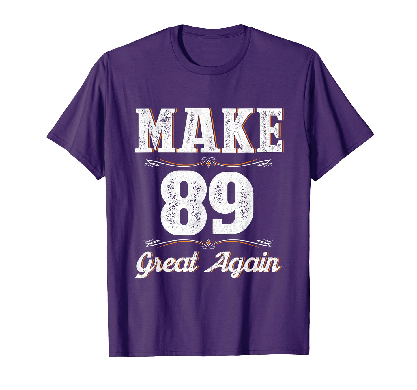 Vintage 89th Birthday Men 89 Year Old Make 89 Great Again T-Shirt