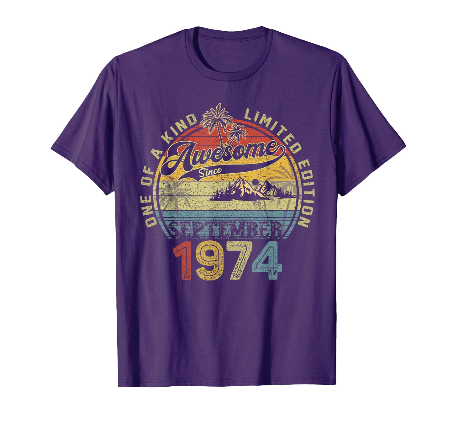 50th Birthday Gifts for Men September 1974 50 year Old Bday T-Shirt